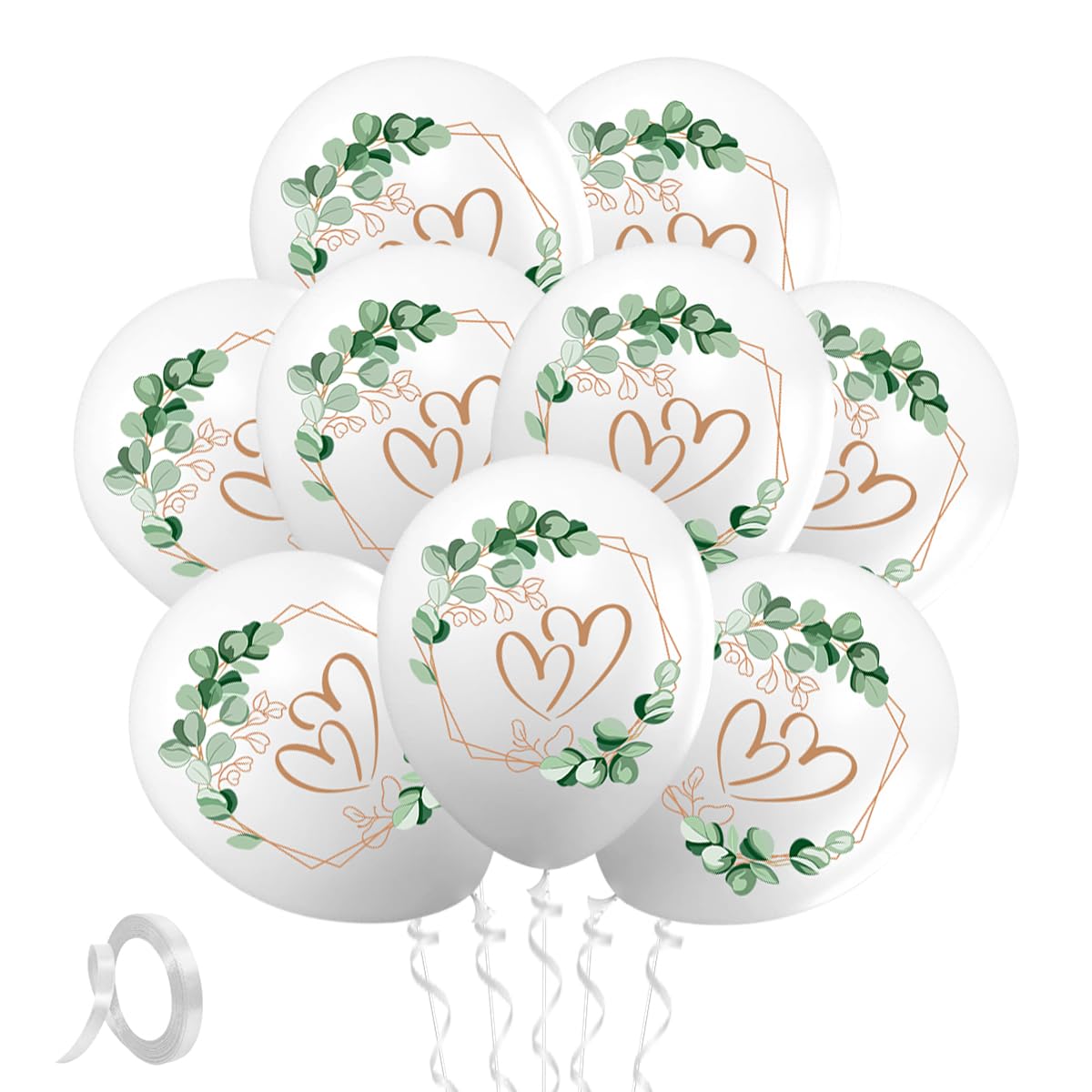 Lot De 50 Cartes De Ballons De Mariage - Perforées Et Légères - Motif