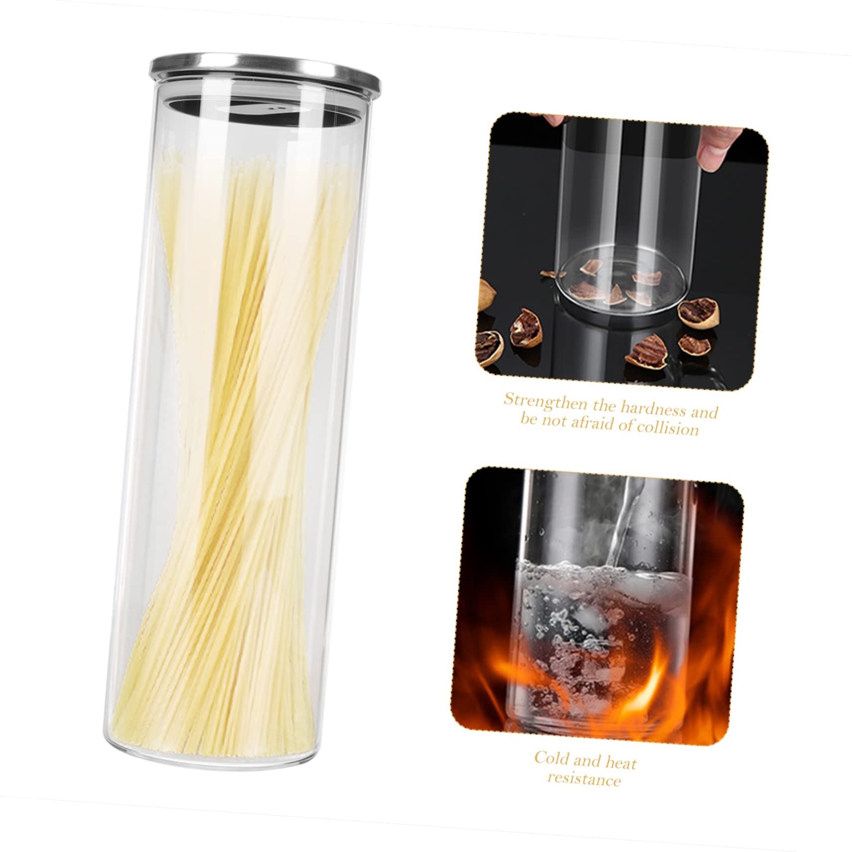 Hemobllo Barattolo Sigillante in Vetro Da Cucina 1700ml Coperchio Sigillato, Contenitore Per Alimenti, Conservazione Ermetica Per Snack e Biscotti