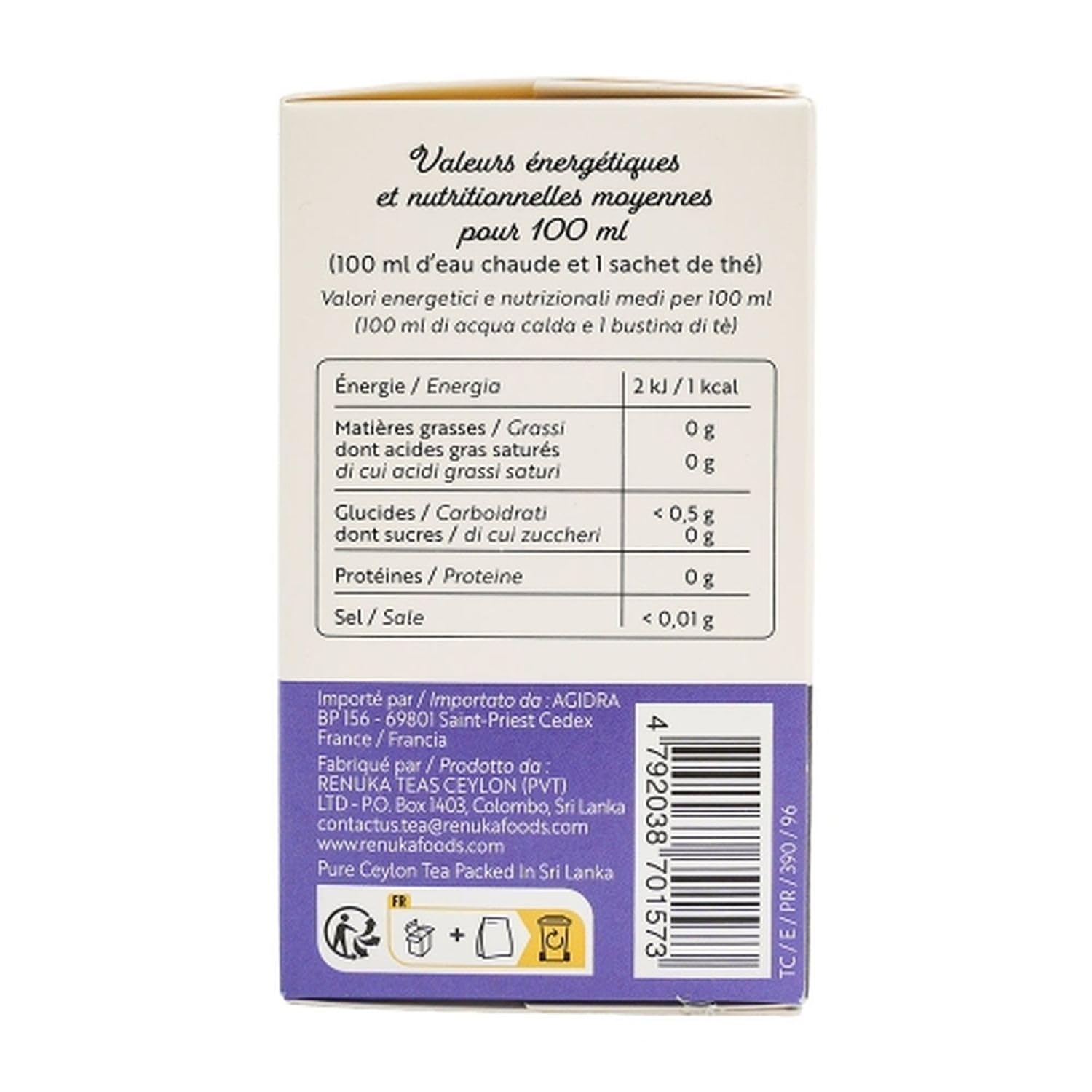 Lot 10x Thé noir Russian earl grey - Boîte 32g