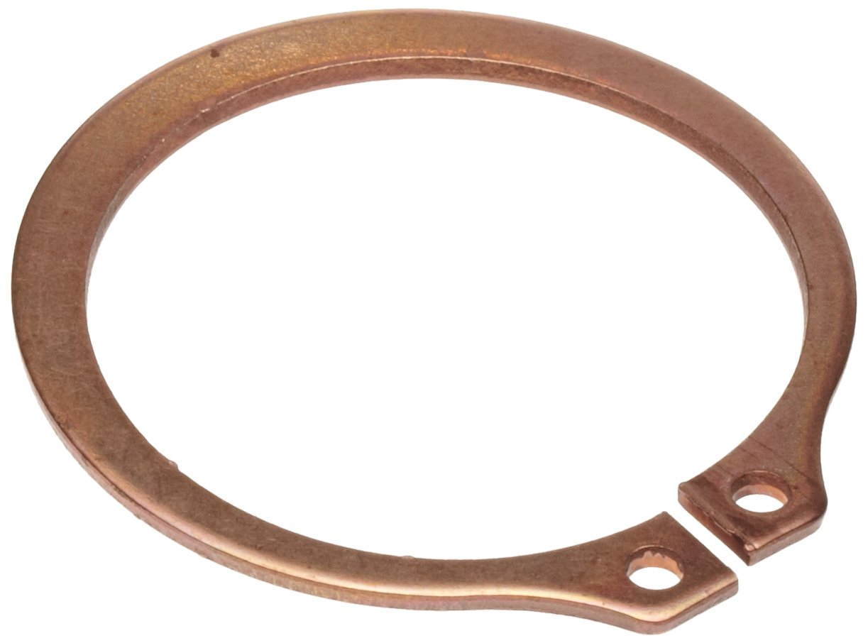 Standard External Retaining Ring, Tapered Section, Axial Assembly, Alloy 25 Copper, Plain Finish, 5/16" Shaft Diameter, 0.025" Thick, Made in US (Pack of 10)