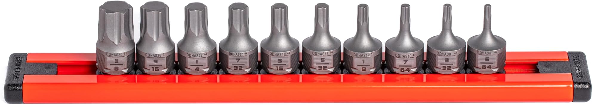 GripEdge |10-PC RPT 1/4 Drive Low Profile SAE Hex Dual Action Driver Set | Includes sizes - 5/64, 3/32, 7/64, 1/8, 5/32, 3/16, 7/32, 1/4, 5/16 & 3/8 | Includes Premium Aluminium Rail |