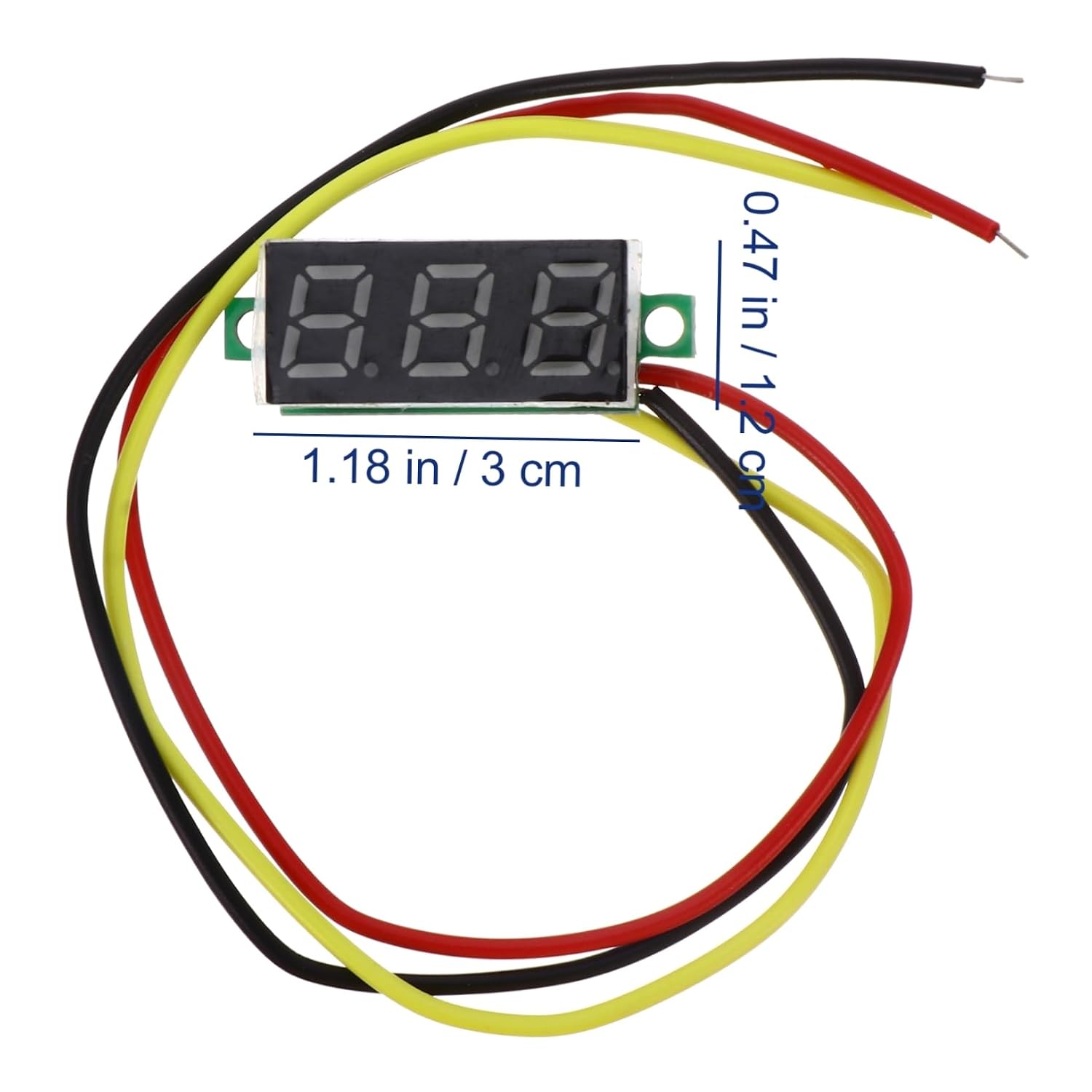 VALICLUD 4Pcs Digital Voltmeter Battery Voltage Monitor for Cars and Motorcycles Compact Dc Voltage with Display Easy to Install Cost Voltage Gauge