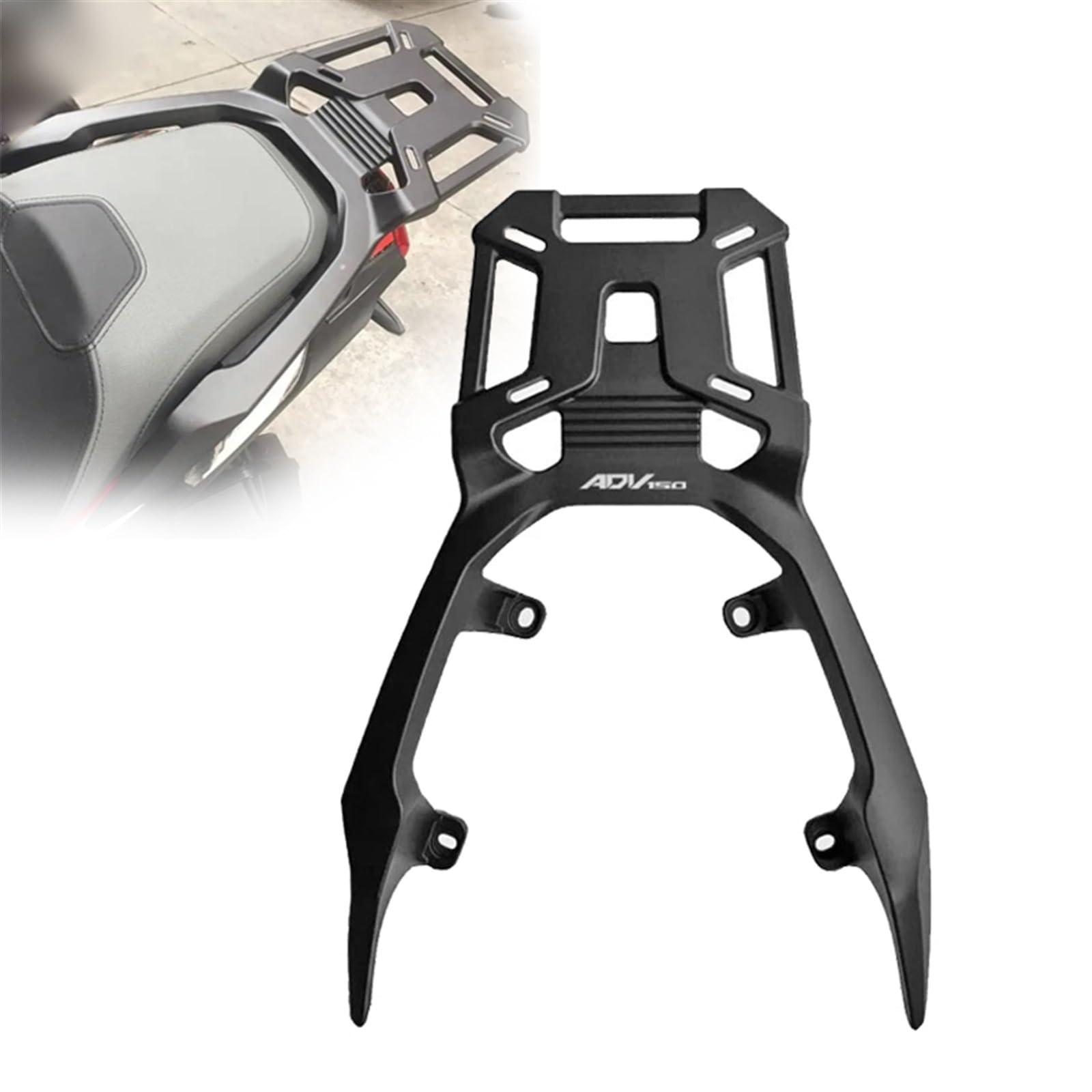 Support boîte en aluminium durable pour ADV150 trajets et roadtrips