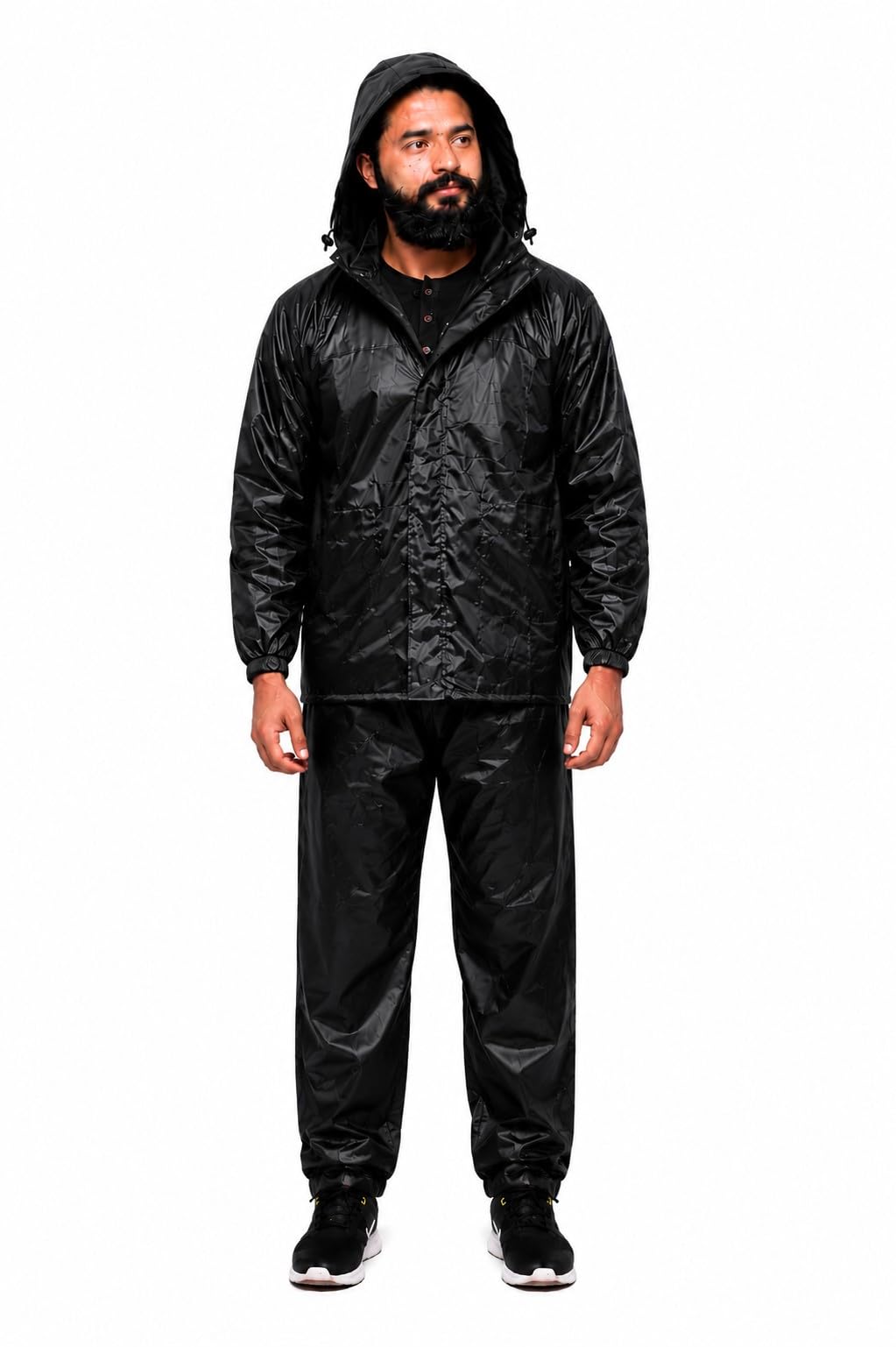Rain Coat for Men and Women, Waterproof, Black Rain Suit for Bike, Scooty Rider, Men's barsaati Rain Jacket for office-image-39