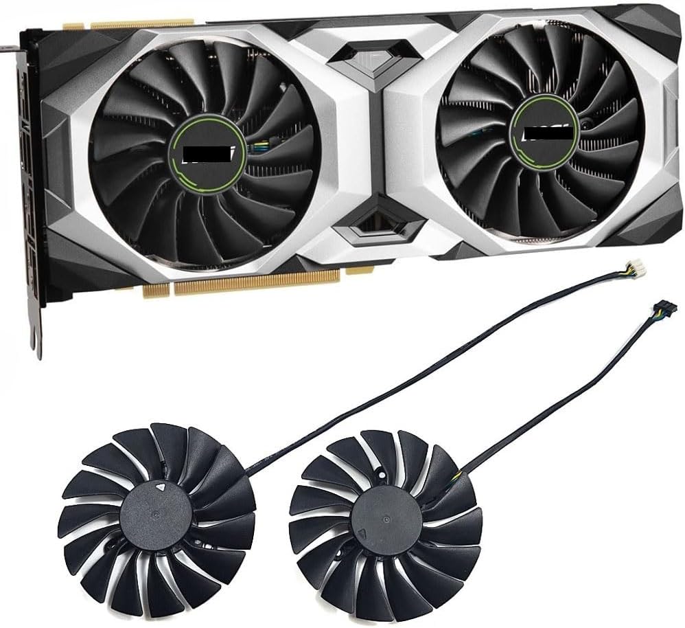 Graphics Card 88MM PLA09215B12H RTX 2080 Ventus GPU Fan Compatible with RTX 2080、2080Ti、2080 Super Ventus Graphics Card Cooling Fan(Fan-AB)