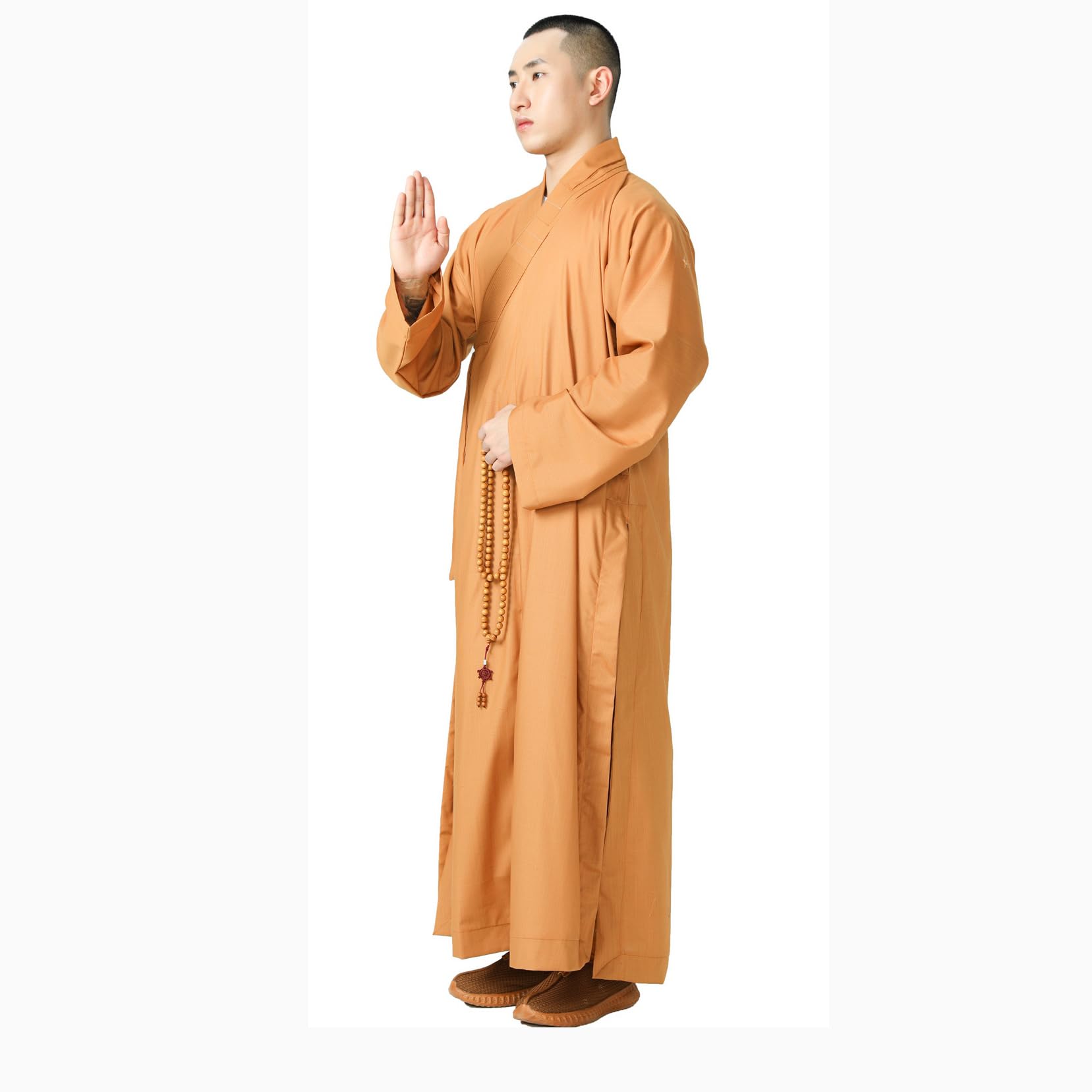Szaty do świątyni Shaolin, ubrania zen, buddyzm, medytacja, jesienno-zimowe ubrania Shaolin(Yellow,42)