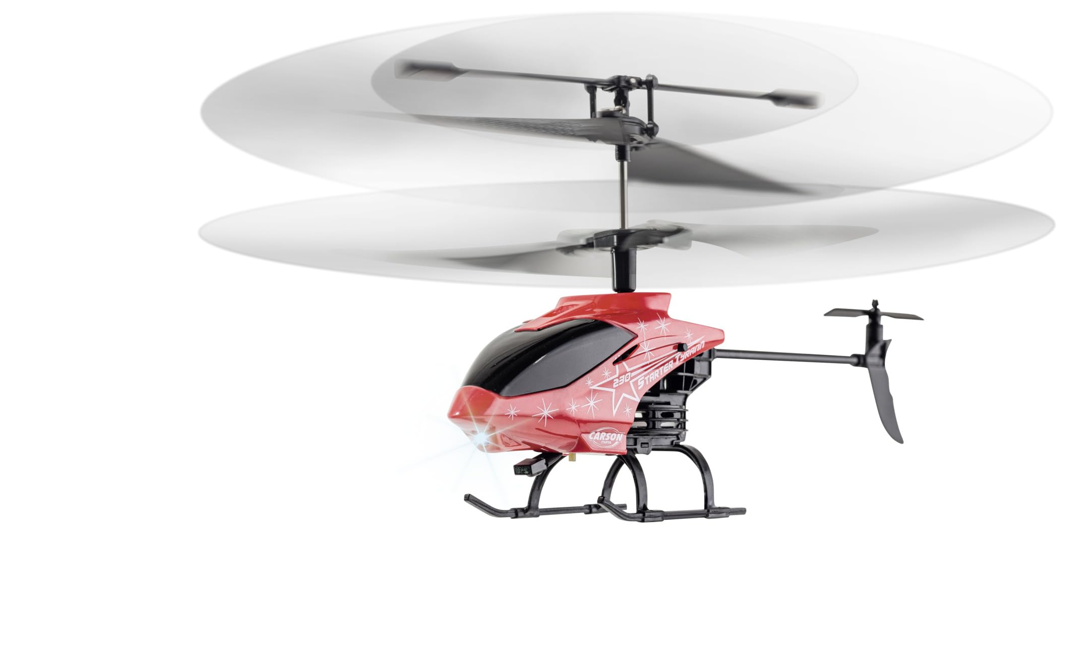 Carson 500507199 Starter Tyrann 230 IR 2CH 100% RTF czerwony – helikopter, dla początkujących, RC Heli, zdalnie sterowana zabawka