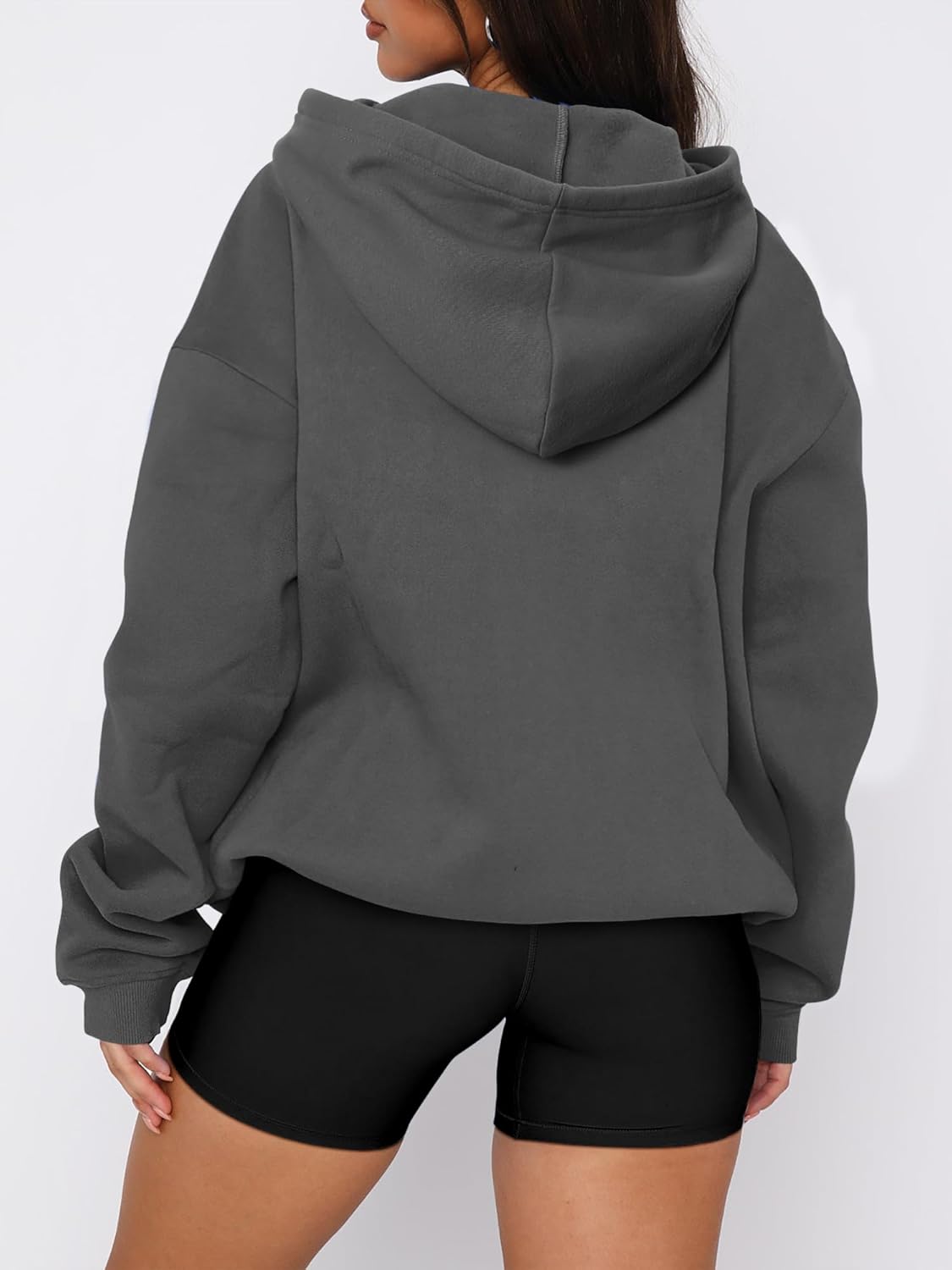 onlypuff Women Essential Hoodies Pullover Sweatshirt Long Sleeve Kangaroo Pocket Fleece Basic Sweater - Image 3