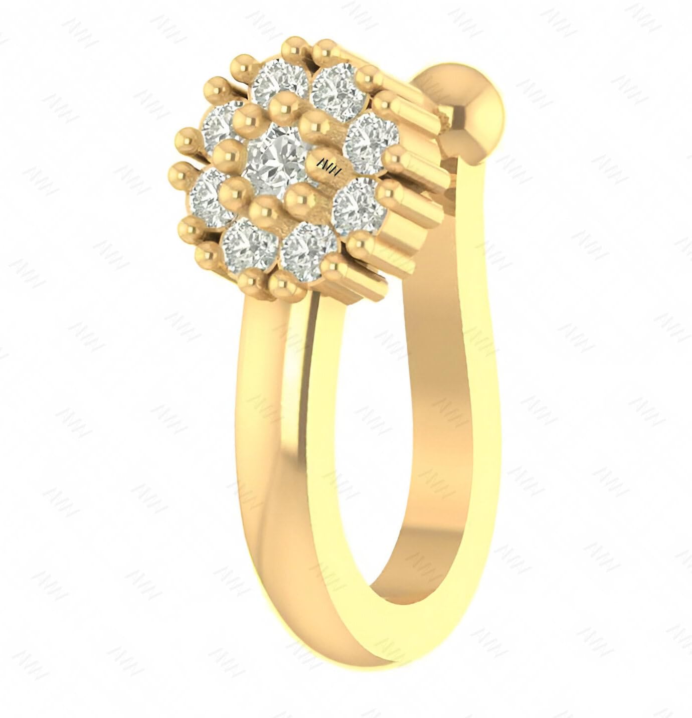 VAMA Pressing Type Golden Nose Ring Pins without non Piercing Clip on NosePin Stud for Girls & Women (B0CTCXP84K) Amazon Price History, Amazon Price Tracker