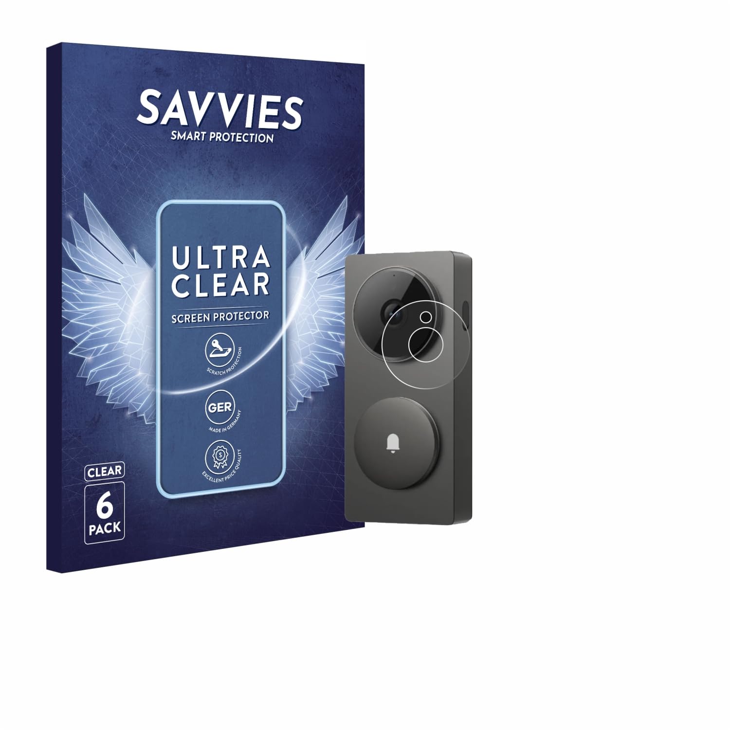 Savvies Savvies 6 Stück Schutzfolie für Aqara Hub G410 Displayschutz-Folie Ultra-Transparent