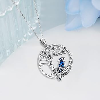 Amazon.co.jp: SCZKLAQ ブルージェイネックレス 925スターリング