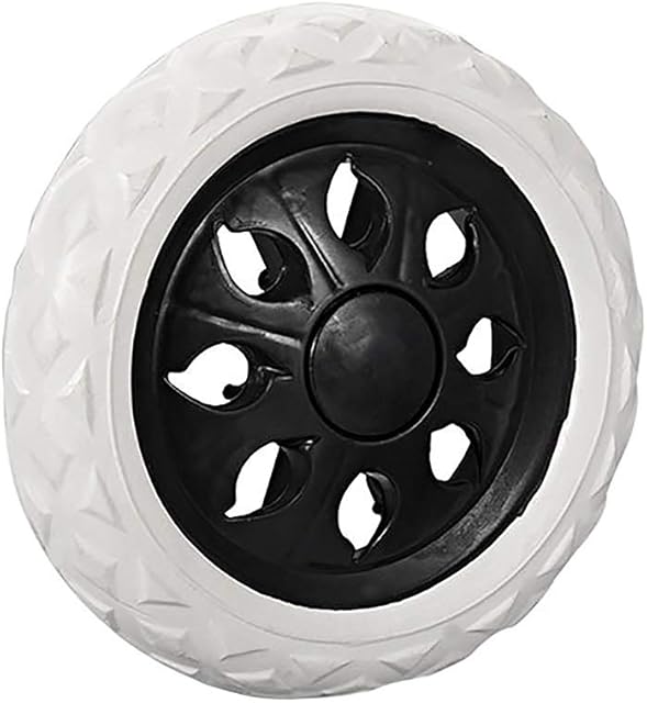 Shopping Cart Wheels Trolley Caster Replacement Spare Wheels, White Lozenge Embossed Foam Exterior for Shopping Trolley, Hand Pushcart, Luggage Cart and Bicycle(Black)
