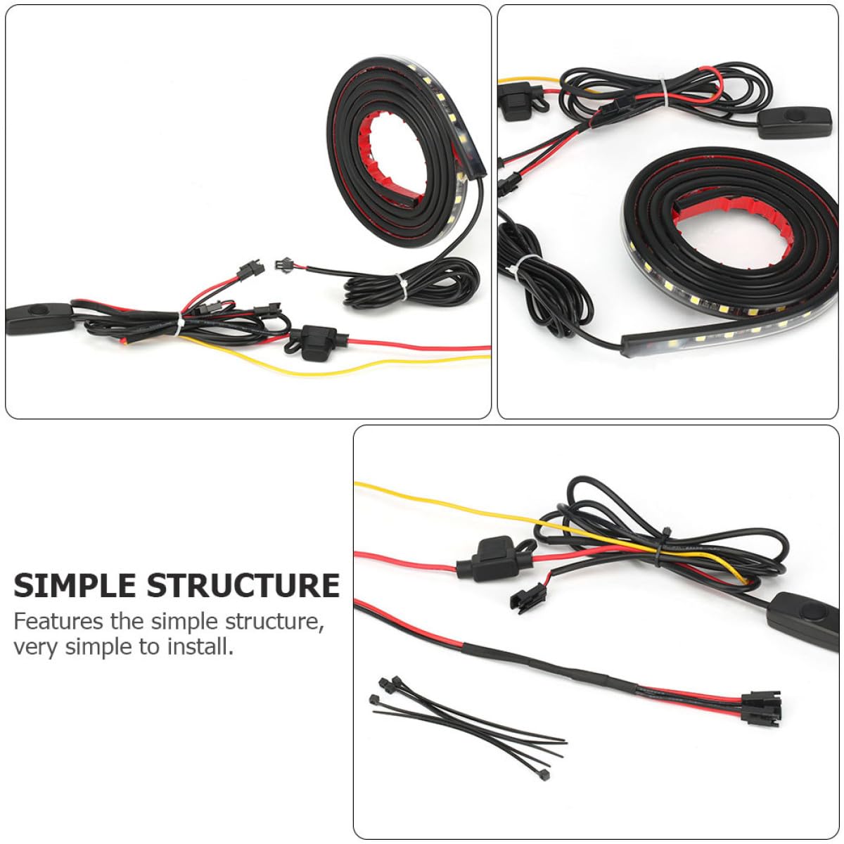 LABRIMP Set 3 Pezzi Striscia Luminosa per Camion Luce Bilaterale Cassone, Accessorio per Luci Auto Pickup, Installazione Semplice per Guida Notturna e Compatibile Maggior Parte Pickup