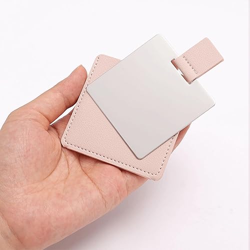 Miniatura 4 de 4 espejos pequeños y compactos para bolso, bolsillo, mini, acero inoxidable, portátil, irrompible, para viajes, camping, afeitado, para mujeres