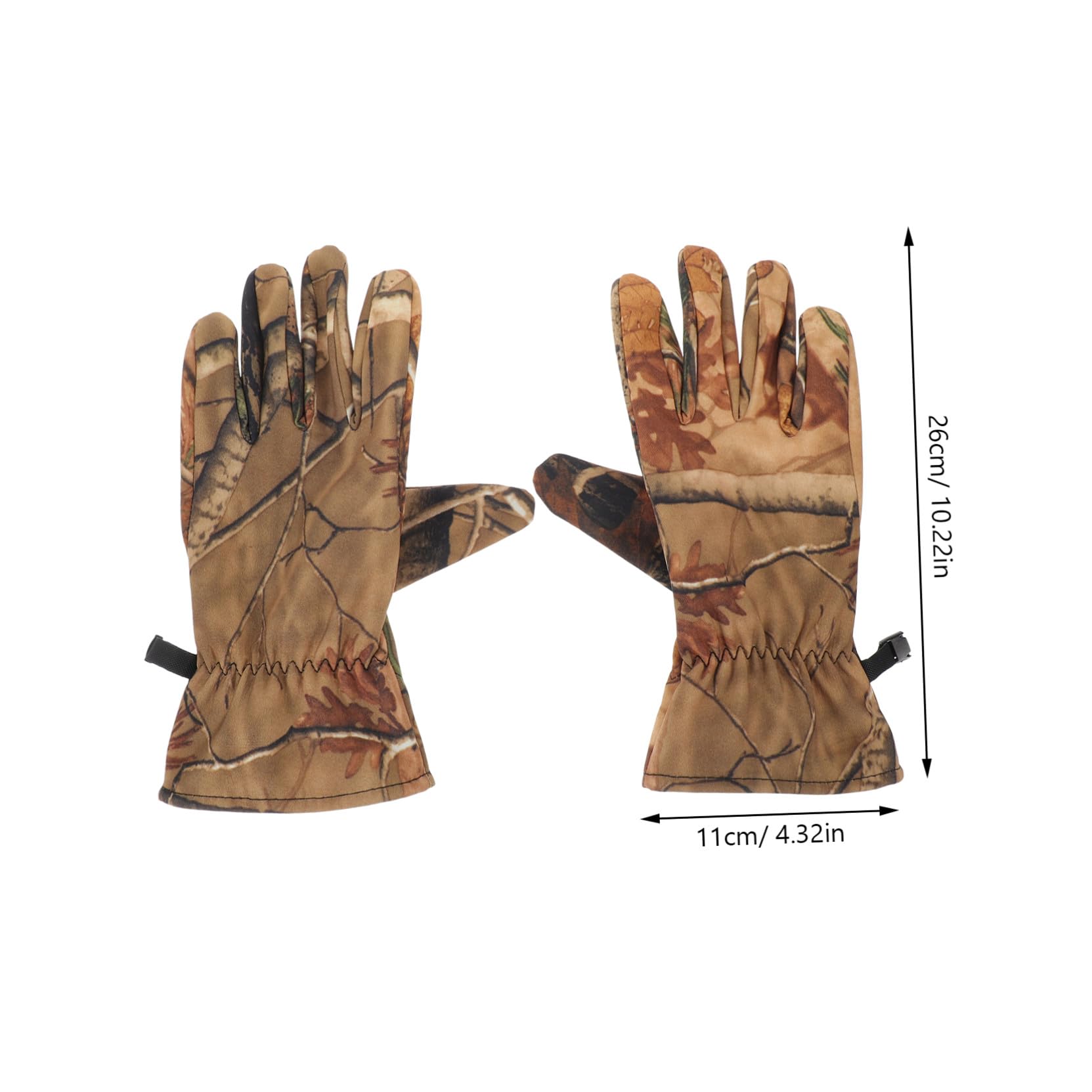 Healifty Guantes De Camuflaje para Exteriores Forro Polar, Impermeables y Cálidos, Ideales para Caza y Deportes De Invierno, Talla XL