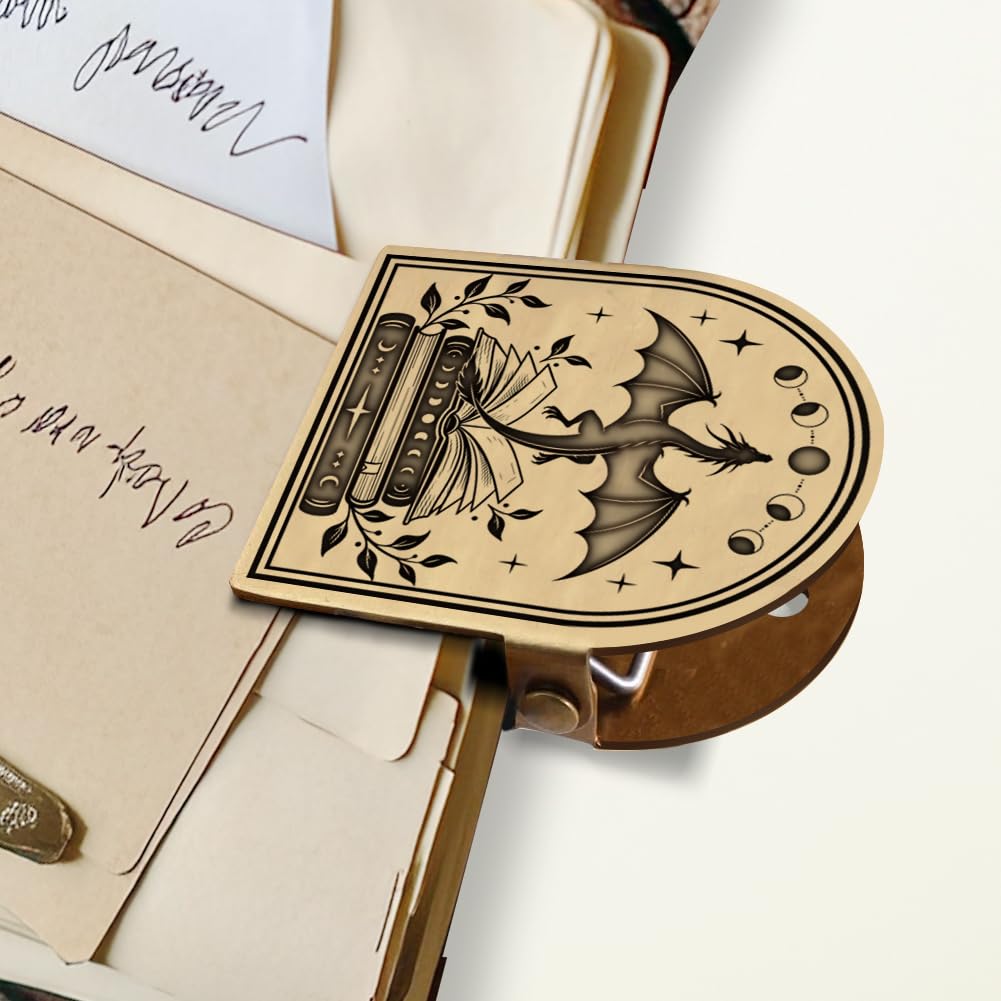 ANATTASOUL Fantasy Dragon Brass Travel Journal Clip for Notebook,Bookmark โ image 1