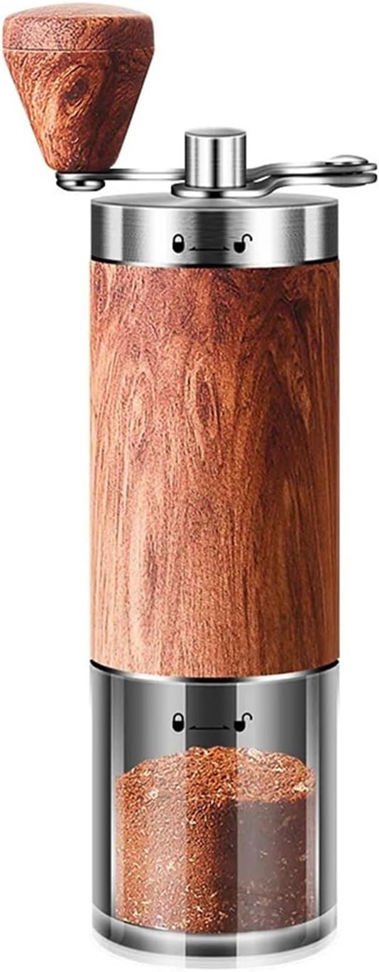Manual Coffee Grinder with Adjustable Bean Grind Size - Hand Coffee Grinder with Hand Crank Mill - Ideal for Fresh Espresso