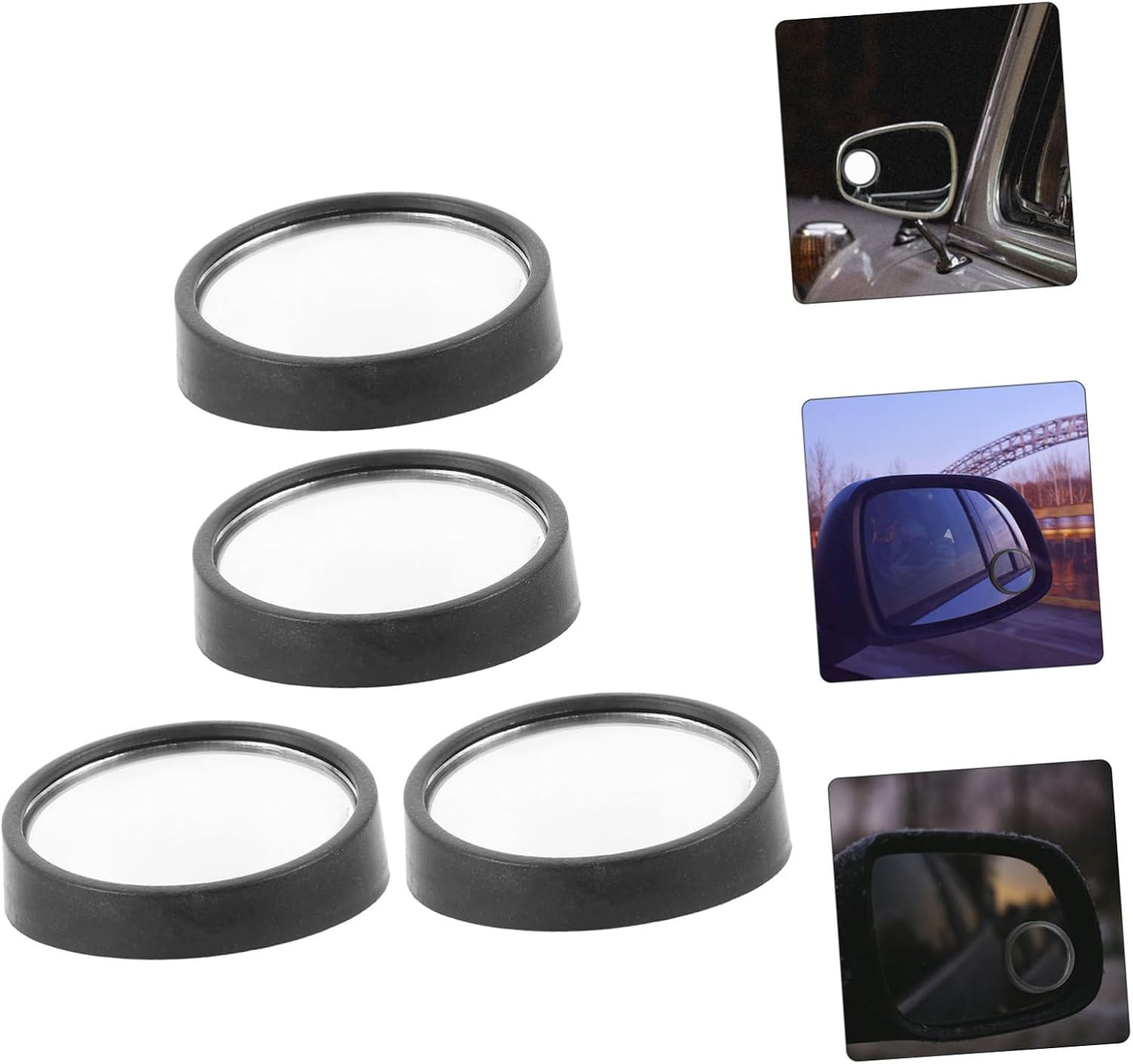 Ciieeo 2pairs Adjustable Blind Mirrors for Cars Wide Angle Rearview Auxiliary Glass Easy Installation Vehicle Side View Accessories Safety and Visibility