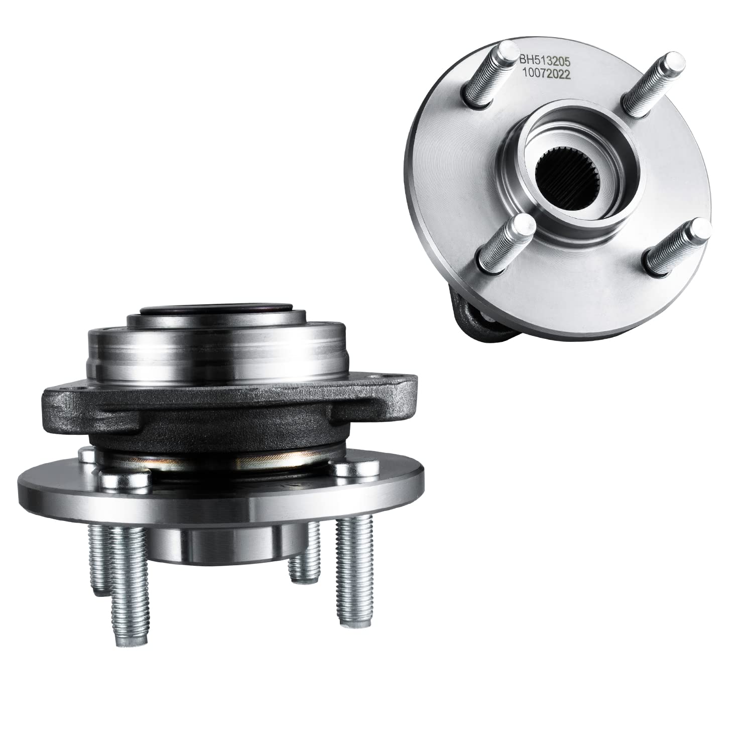 2PCS 513205 Front Wheel Hub Bearing Assembly for 2005-2010 Chevy Cobalt & 05-06 Pontiac Pursuit & 07-10 G5, 4 Lugs Non-ABS