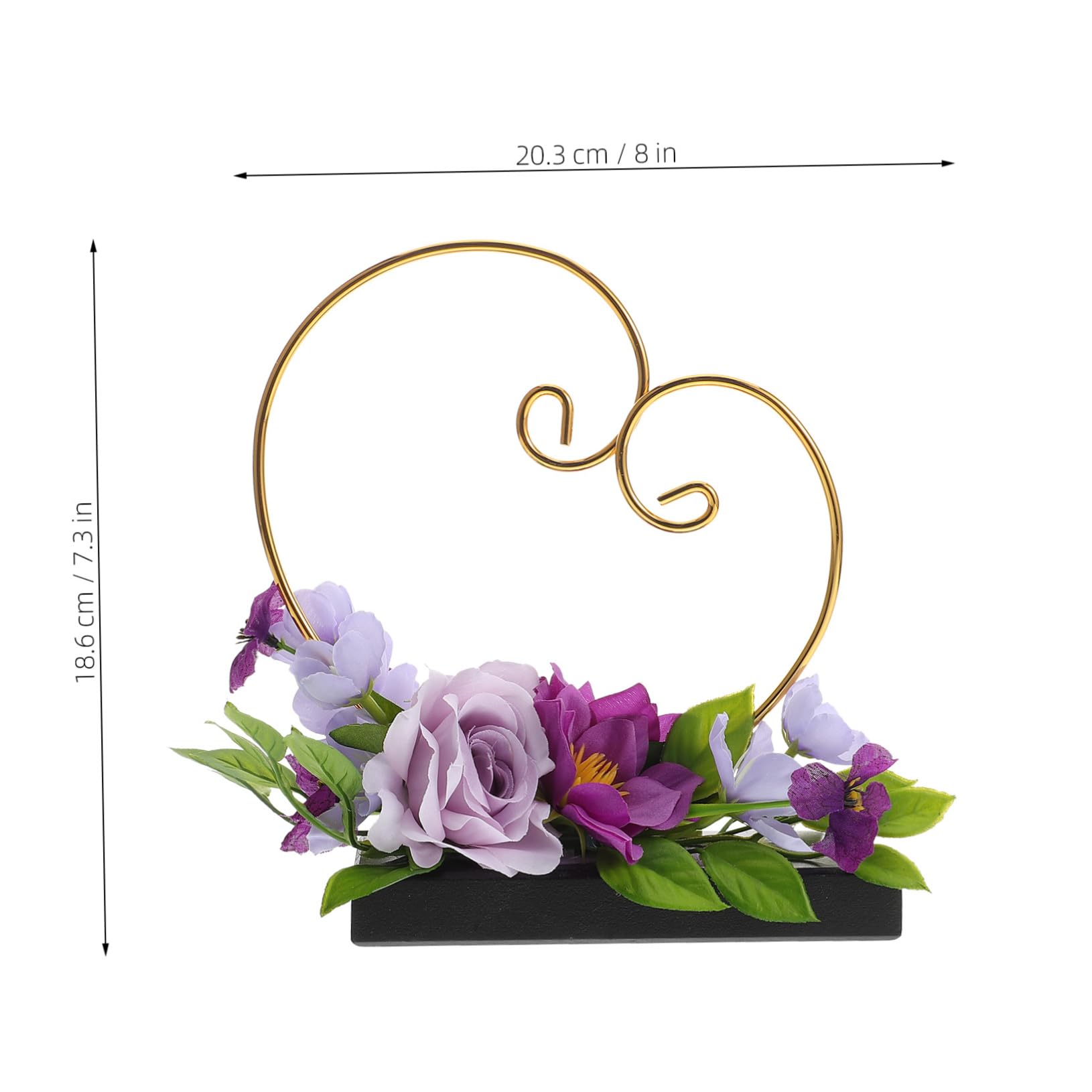 NOLITOY Heart Shaped Organizer with Fake Floral Arrangement Elegant Display for Rings Earrings Necklaces Table Centerpiece for Weddings Engagements