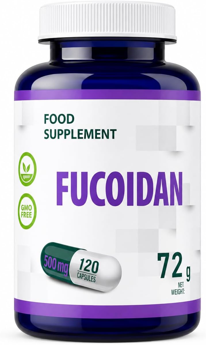 Fucoidan 100mg | 10,000mg Equivalent | 500mg 20:1 Bladderwrack (Fucus Vesiculosus) Extract | 120 Vegan Capsules | 3rd Party Lab Tested