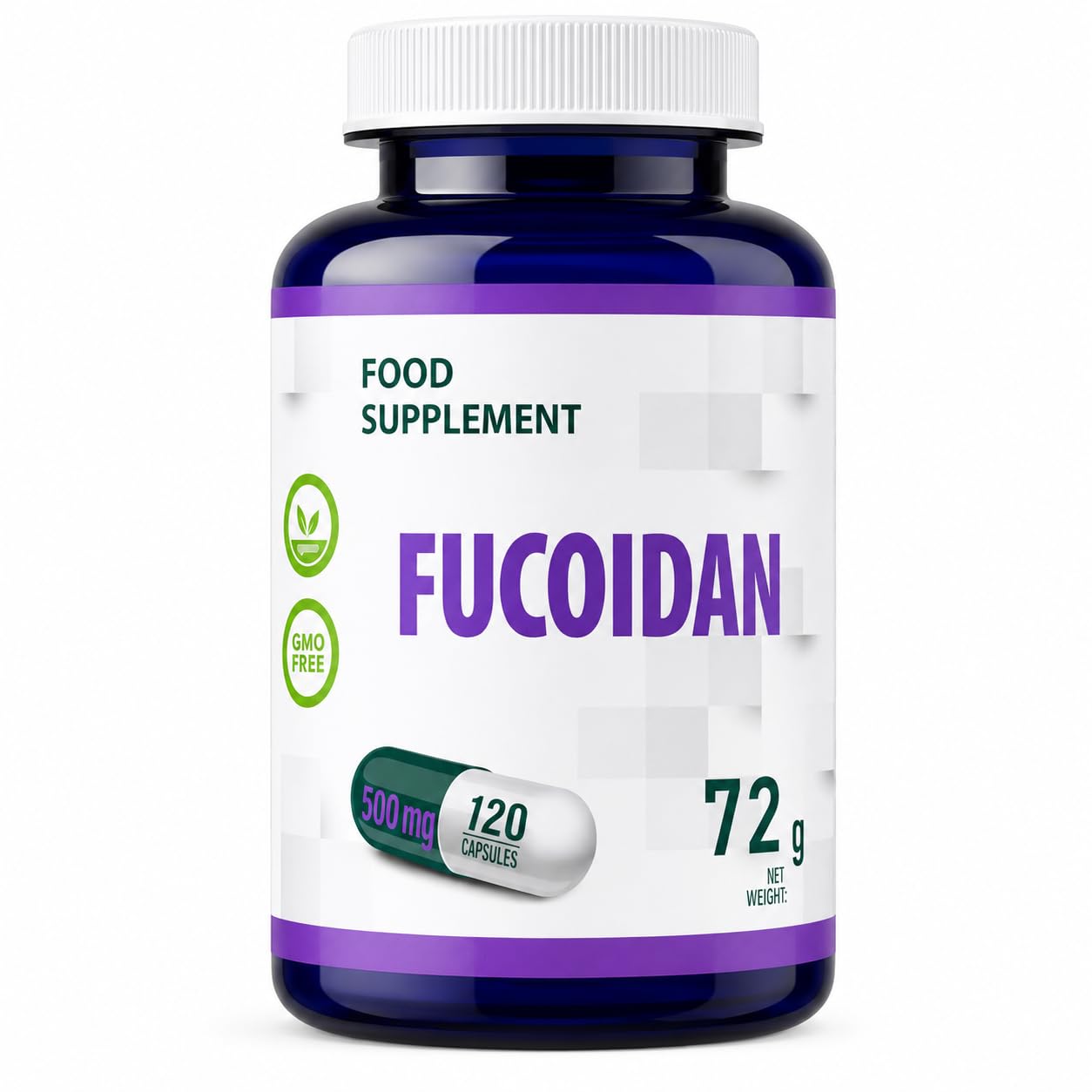 Hepatica Fucoidan 100 mg | 10.000 mg Äquivalent | 500 mg 20:1 Blasentang (Fucus vesiculosus) Extrakt | 120 vegane Kapseln | GMP & Laborgeprüft