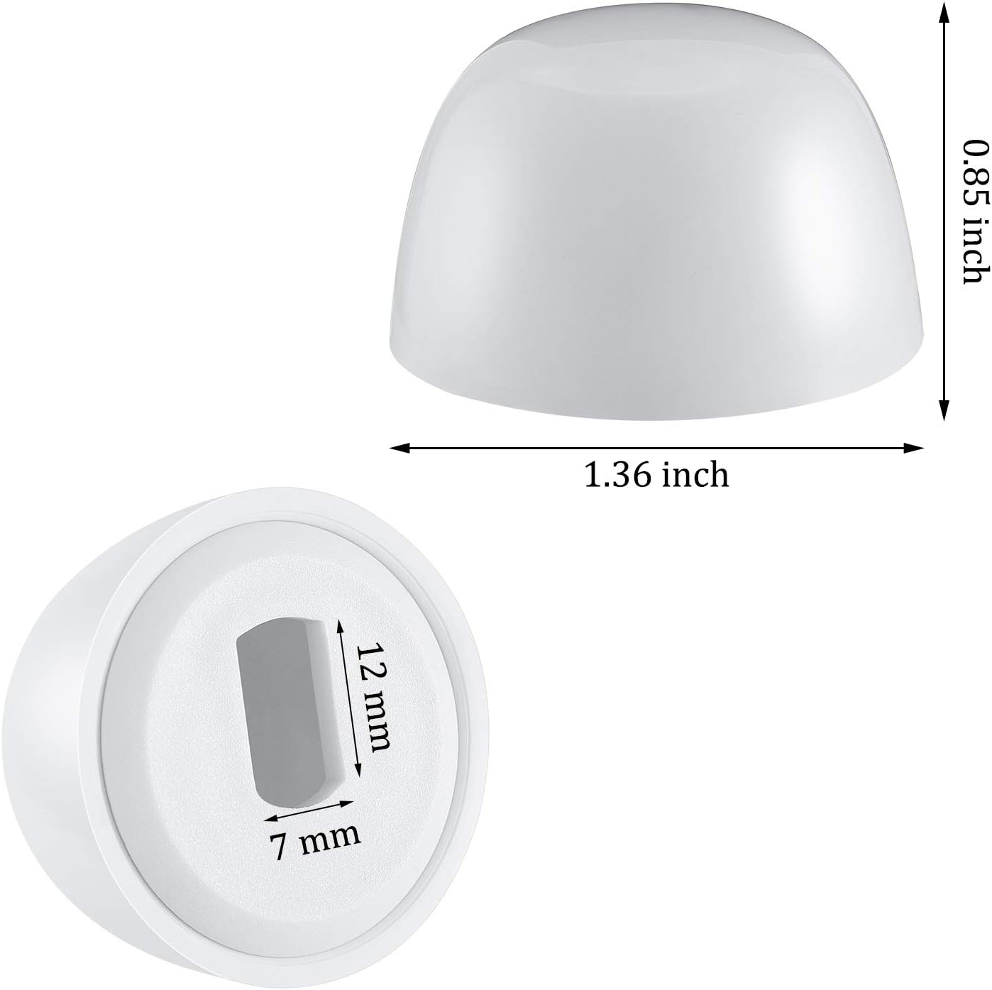 8 Pieces Toilet Bolt Caps Plastic Round Toilet Bolt Covers Push On Bolt