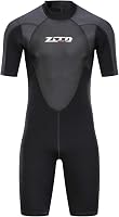 ZCCO Férfi Neoprén Búváruha 3mm Fekete Rövid Ujjú Hátul Cipzáras Szörfözés Búvárkodás Snorkeling Vízisport Ruha 3