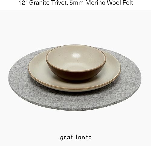 Miniatura 7 de Graf Lantz Salvamanteles para ollas calientes fieltro de lana merina 100% protector contra el calor. Ideal para sartenes y platos chisporroteantes.