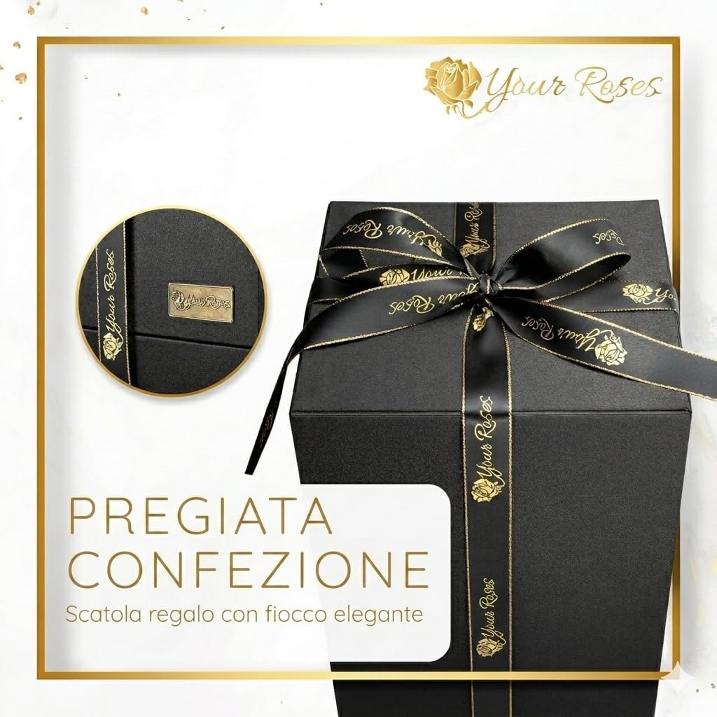 YourRoses - Rosa infinita, in barattolo, con scatola regalo per lei, moglie, fidanzata, idea regalo, San Valentino, festa della mamma, compleanno, anniversario di matrimonio, Natale, anniversario
