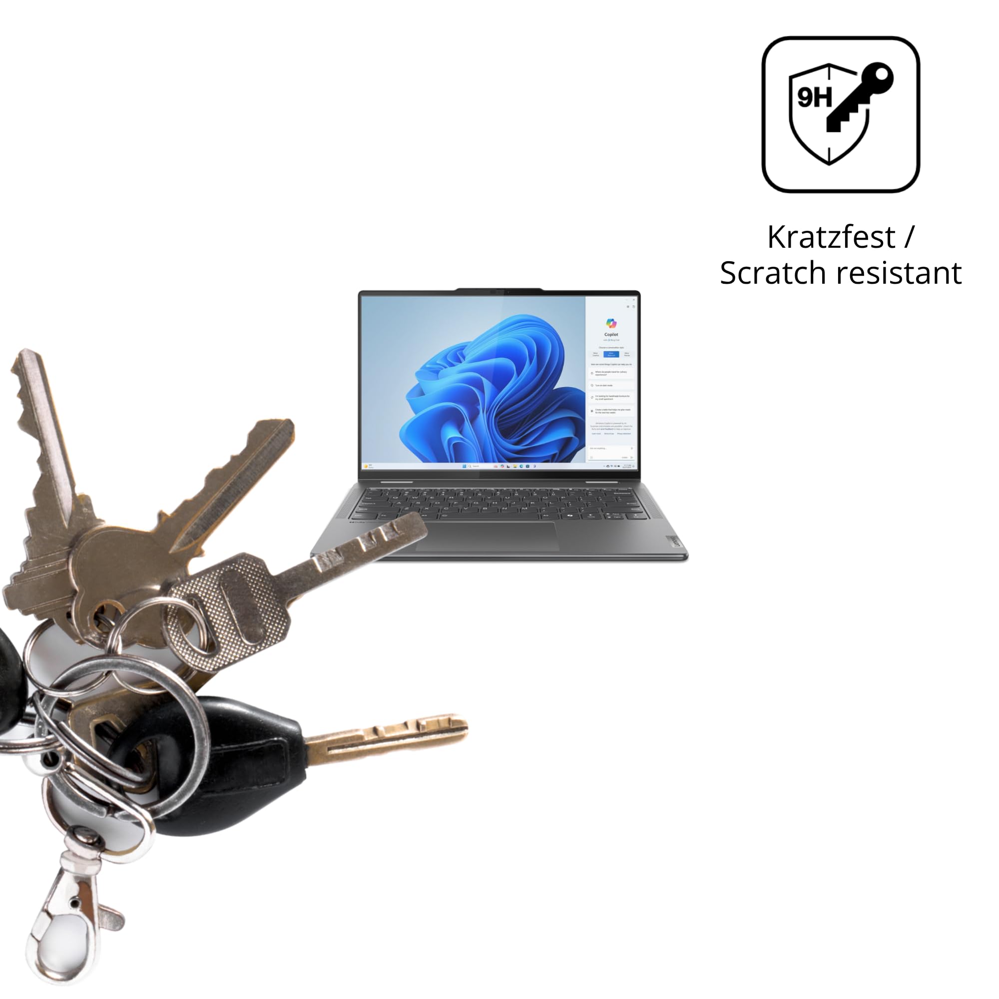 dipos 2x Pellicola 9H opaca per Lenovo Yoga 7i 2-in-1 Gen 9 83DJ00HRGE | Antiriflesso, non si rompe e non si scheggia, non è vero vetro, Anti-Shock, antigraffio, senza bolle, autoadesiva