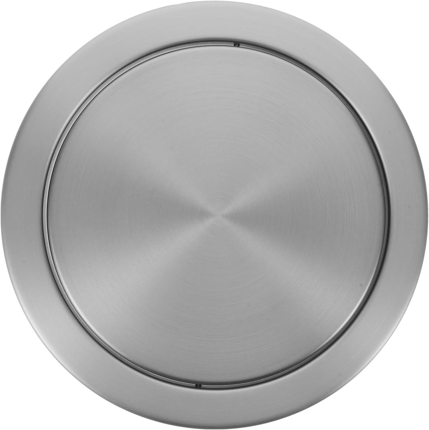 Stainless Steel Grommet Swing Lid Trash Can Cover for Countertops