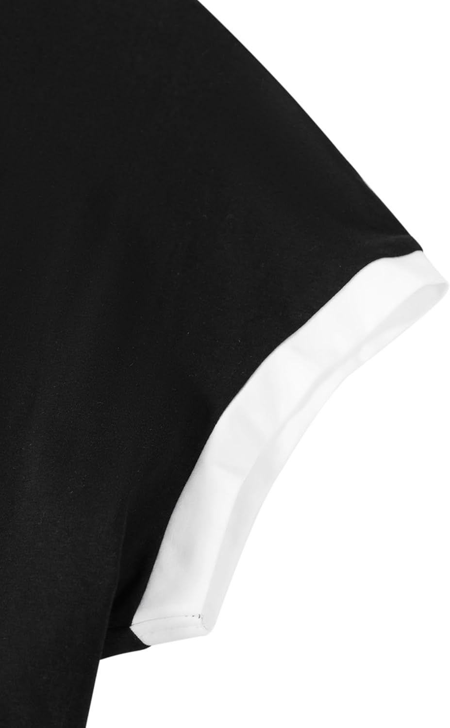 SOFIA'S CHOICE Ringer Tee Women Basic Crew Neck Short Sleeve Crop Top - Image 6