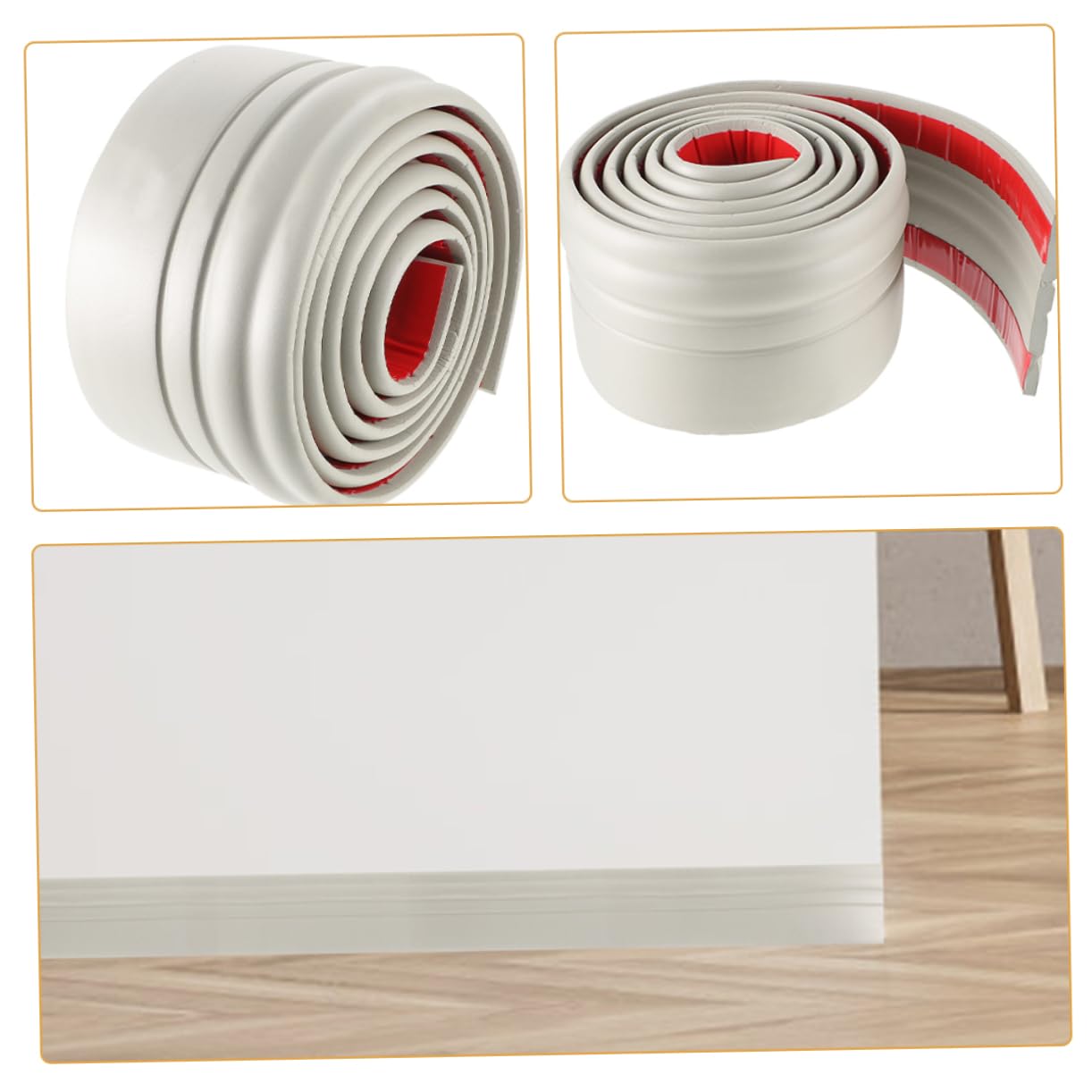 Uonlytech Zócalo Autoadhesivo Moldura Flexible Para Esquinas De Pared Borde De Pared Autoadhesivo Para Decoración De Salas y Paredes Metros