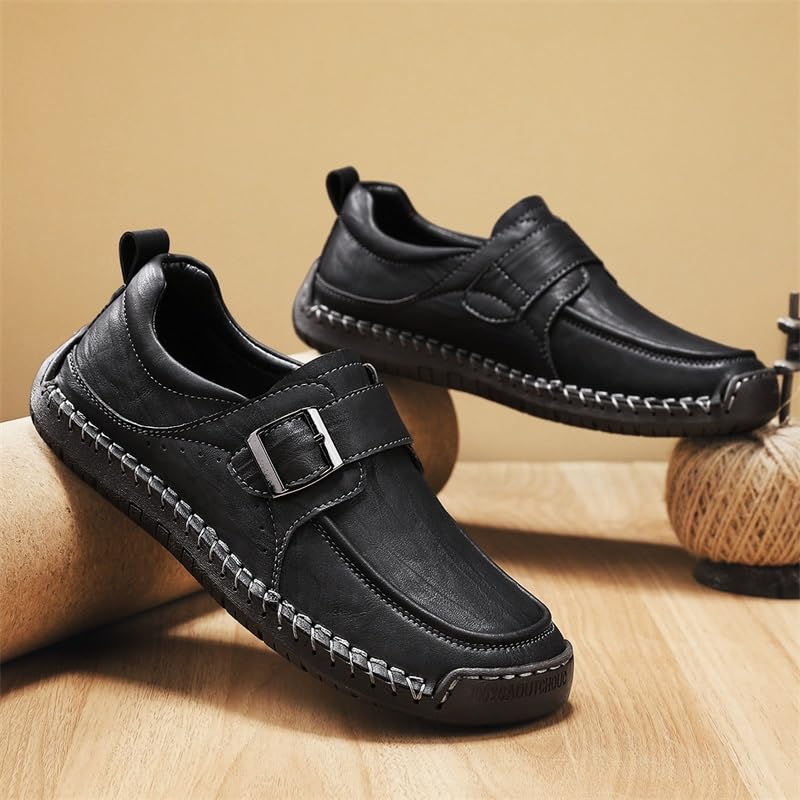 LZDZN Casual Loafers for Men Shoes Leather Shoe Mens Driving Men's Boat Dress Brown Black White Size Male Handmade4