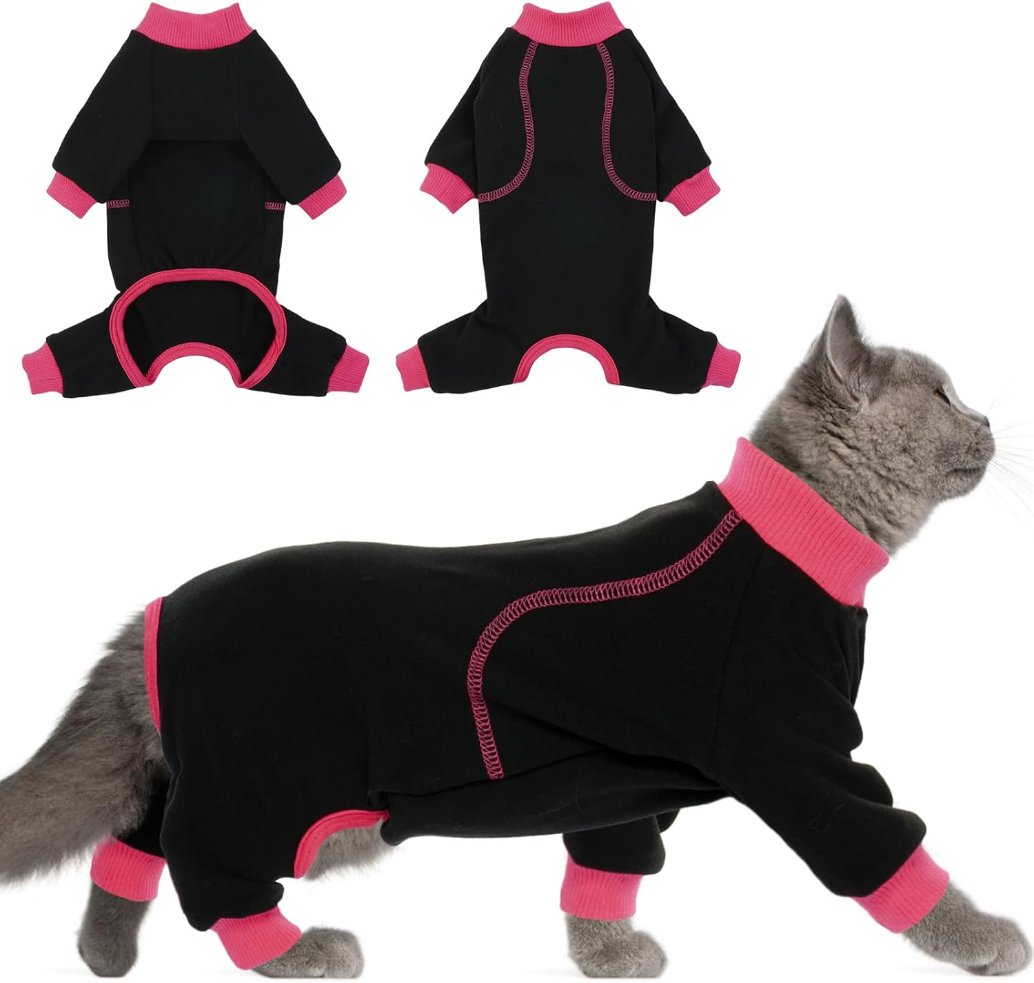 DENTRUN Cat Hair Sticky Onesie Costumes Kitten Hair Spreading Prevent Clothes, Cat