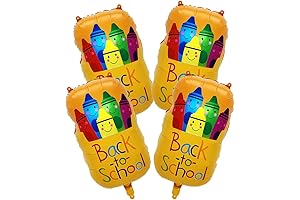 Crayon Box Balloons: First Day of School Classroom Decorations