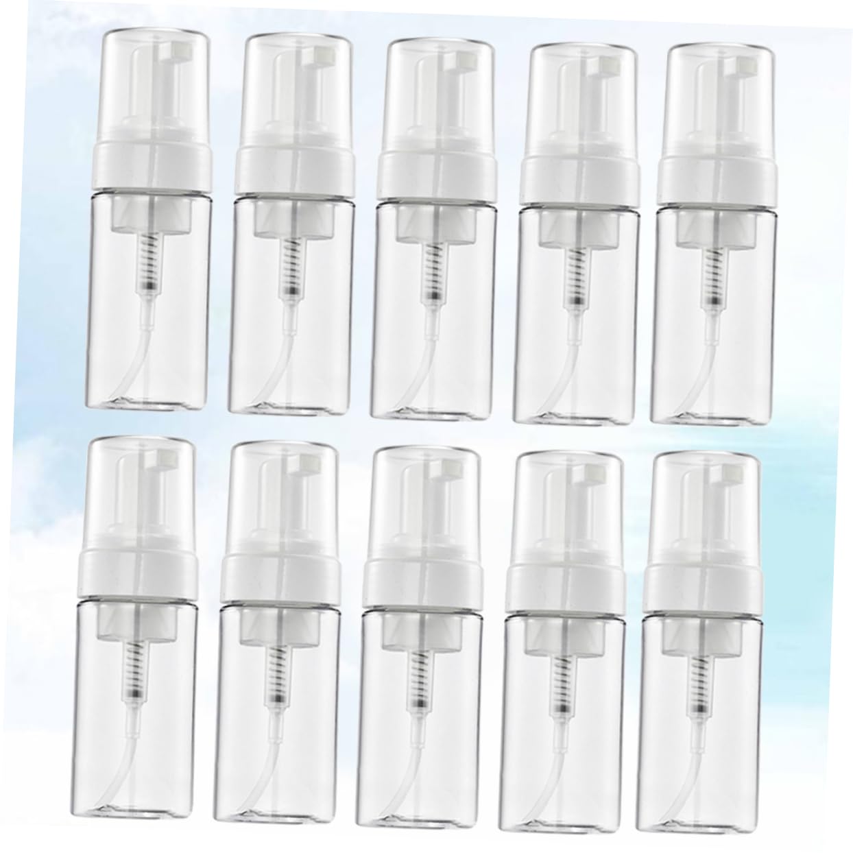 Anneome 10 Pezzi Contenitori Foamer 100ml in Plastica, Bottiglie da Viaggio Ricaricabili per Shampoo e Bagnoschiuma, Borsa Palestra