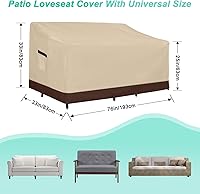 Vista 2 de ABCCANOPY Funda de sofá resistente, funda universal para sofá, juegos de muebles de exterior, funda protectora impermeable y a prueba de polvo