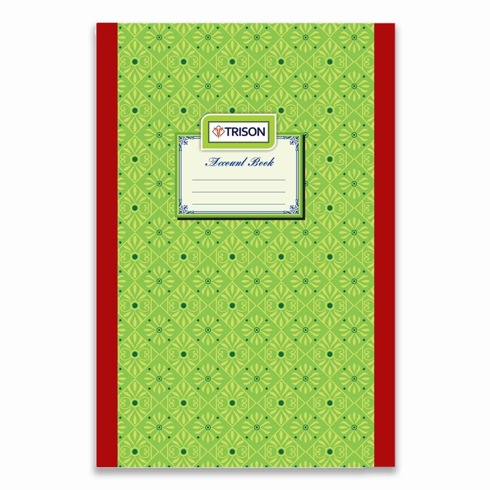 Trison Registro contabile | 250 pagine (comprese le pagine indice) | 19 x 31 cm | rilegato | Quire 4 | Confezione da 1