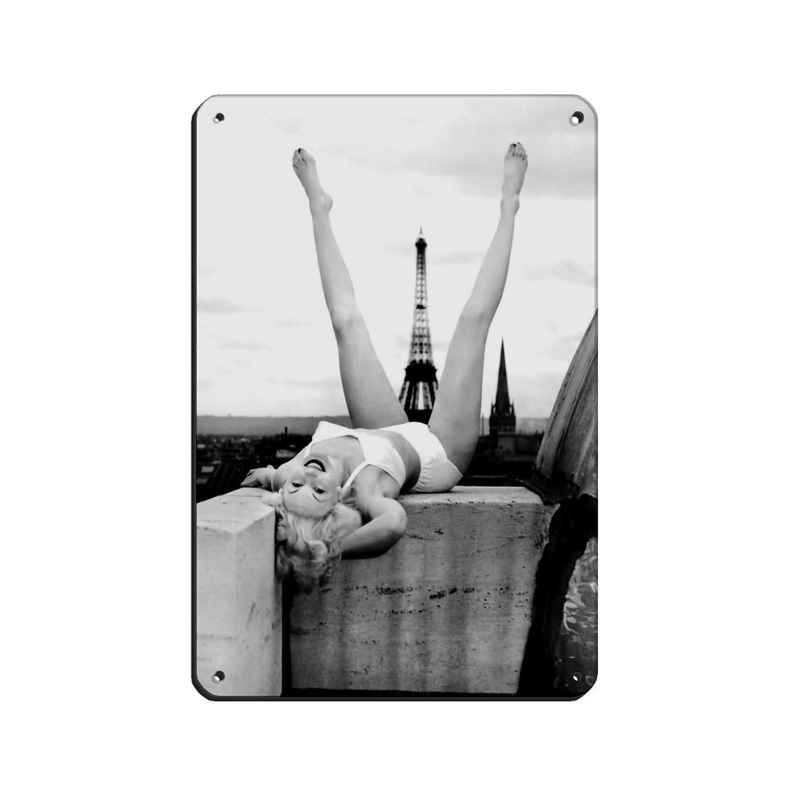 Eiffel Tower, Fashion Poster,coquette Room Tin Sign Vintage Metal Pub Club Cafe Bar Home Wall Art Decoration Poster Retro 8x12inch(20x30cm)