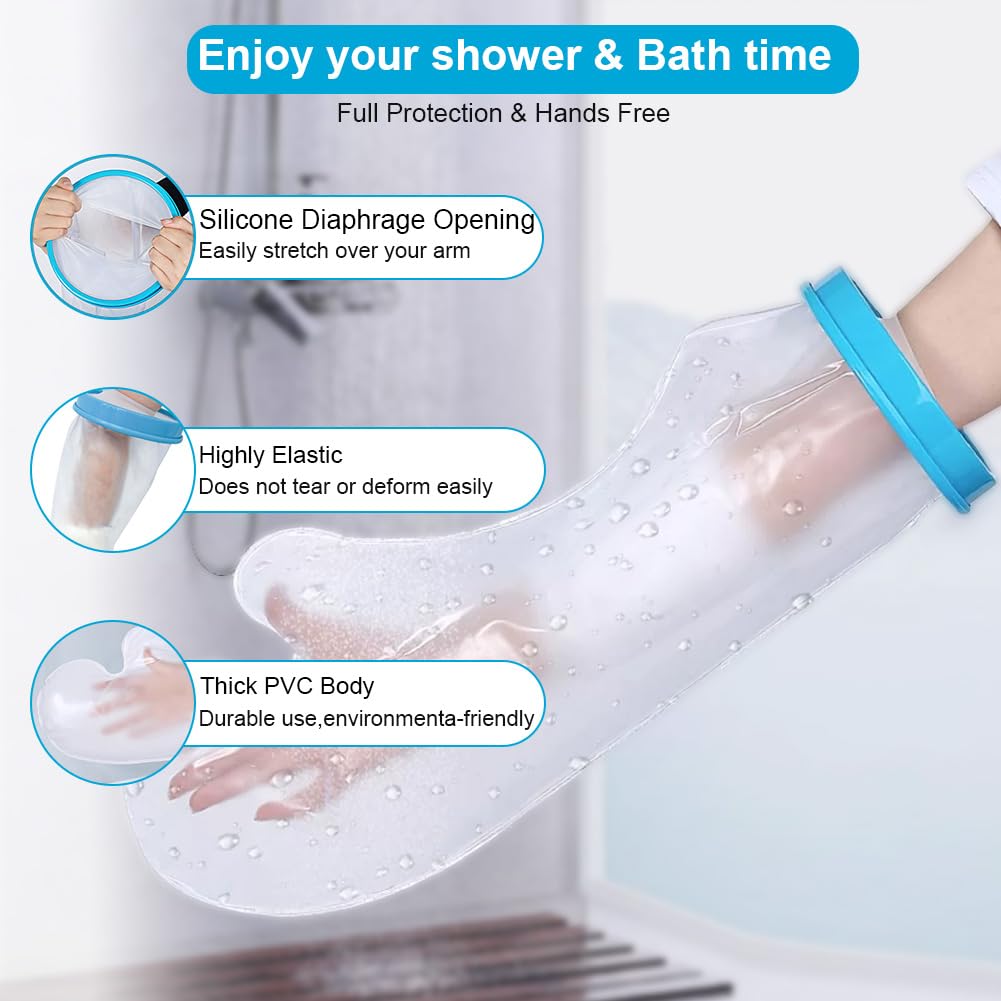 Copertura per braccio adulto per doccia Benda impermeabile e protezione per colata per doccia e bagno Protezione impermeabile per mani rotte