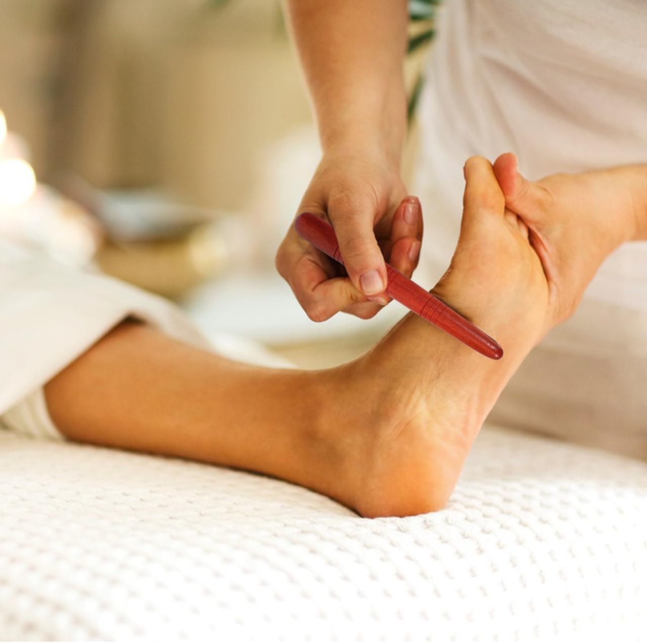 4Pcs Manual Acupressure Pen Wooden Thai Massage Stick Rod Deep Tissue Massage Tool Trigger Point Relief Pain Therapy Tools Full Body Relaxing Gifts Acupressure Pen,Acupressure Tools - Image 4