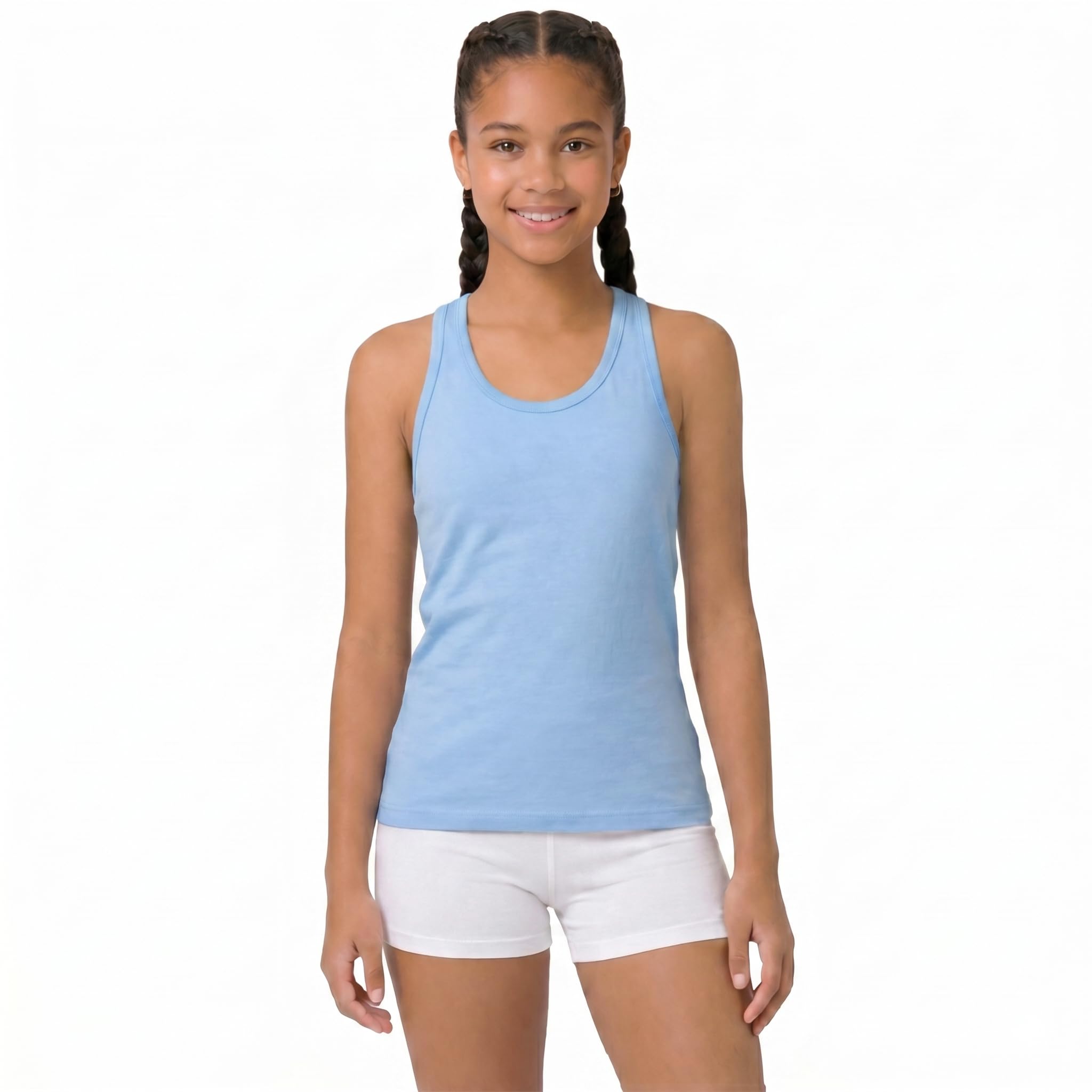 Lilax Girls' Racerback Tank Top 7 Blue