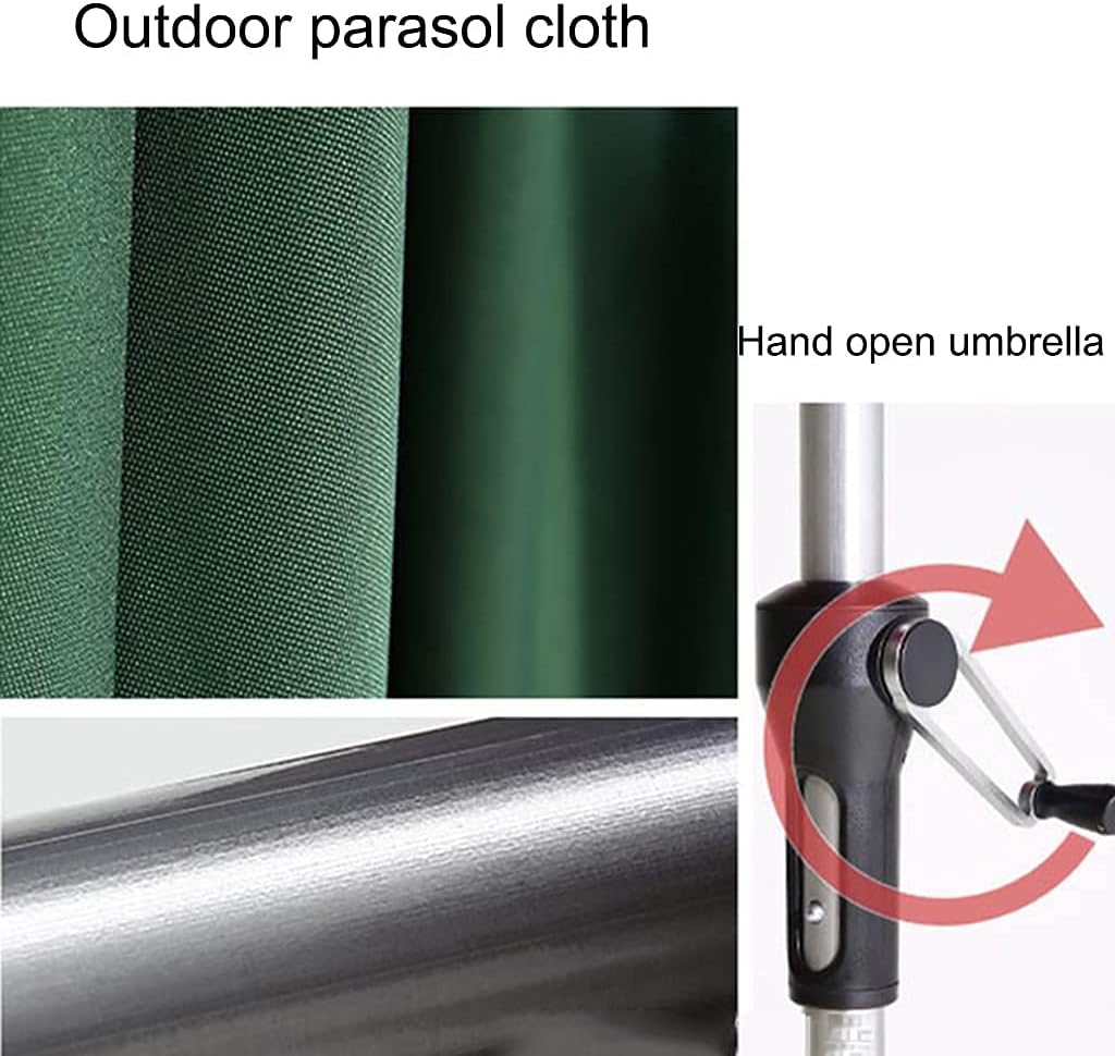 LSLYTQ Table Parasol Umbrella with Water Tank Base, 270cm Aluminium Pole Garden Parasol with Crank, Parasol Patio Umbrella for Outdoor Garden Patio good