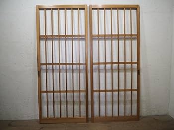 Amazon.co.jp: タK0872【H185,5cm×W78,5cm】×2枚格子デザインの