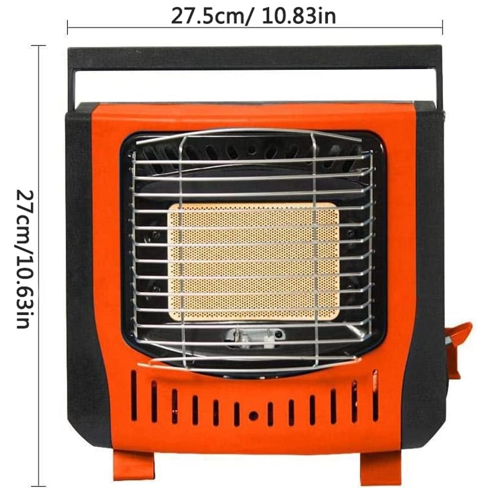 Tragbarer Gasheizer, Kleiner Mini-Gasheizer, 5000 BTU Butan-Keramik-Gasheizer mit automatischem Abschaltschutz, for Reisen, Camping, Wohnwagen, Angeln, Zuhause, drinnen und draußen, kompakt