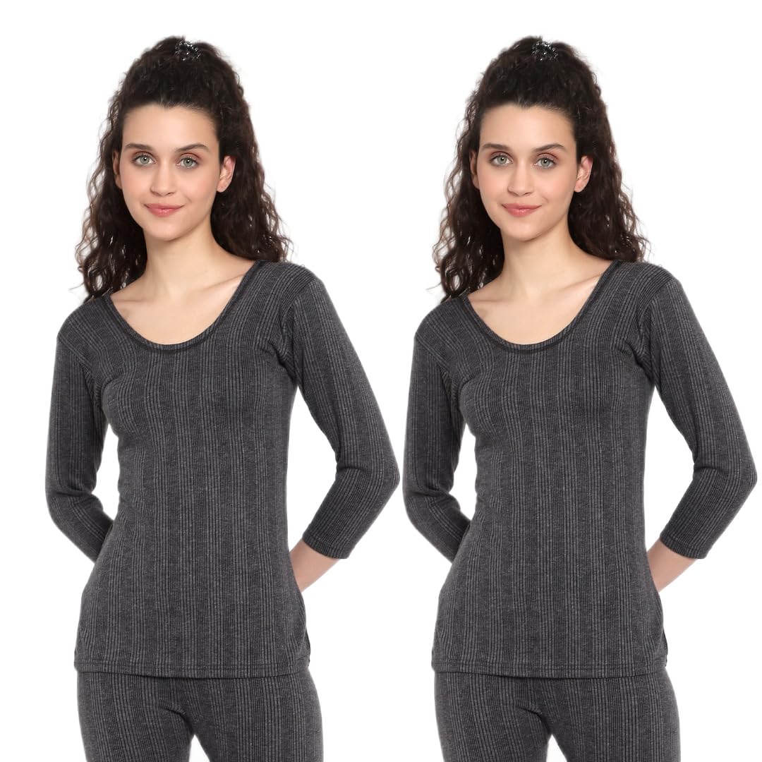 sky heights Women 3/4th Sleeve Thermal Tops Combo of 2-picture-54