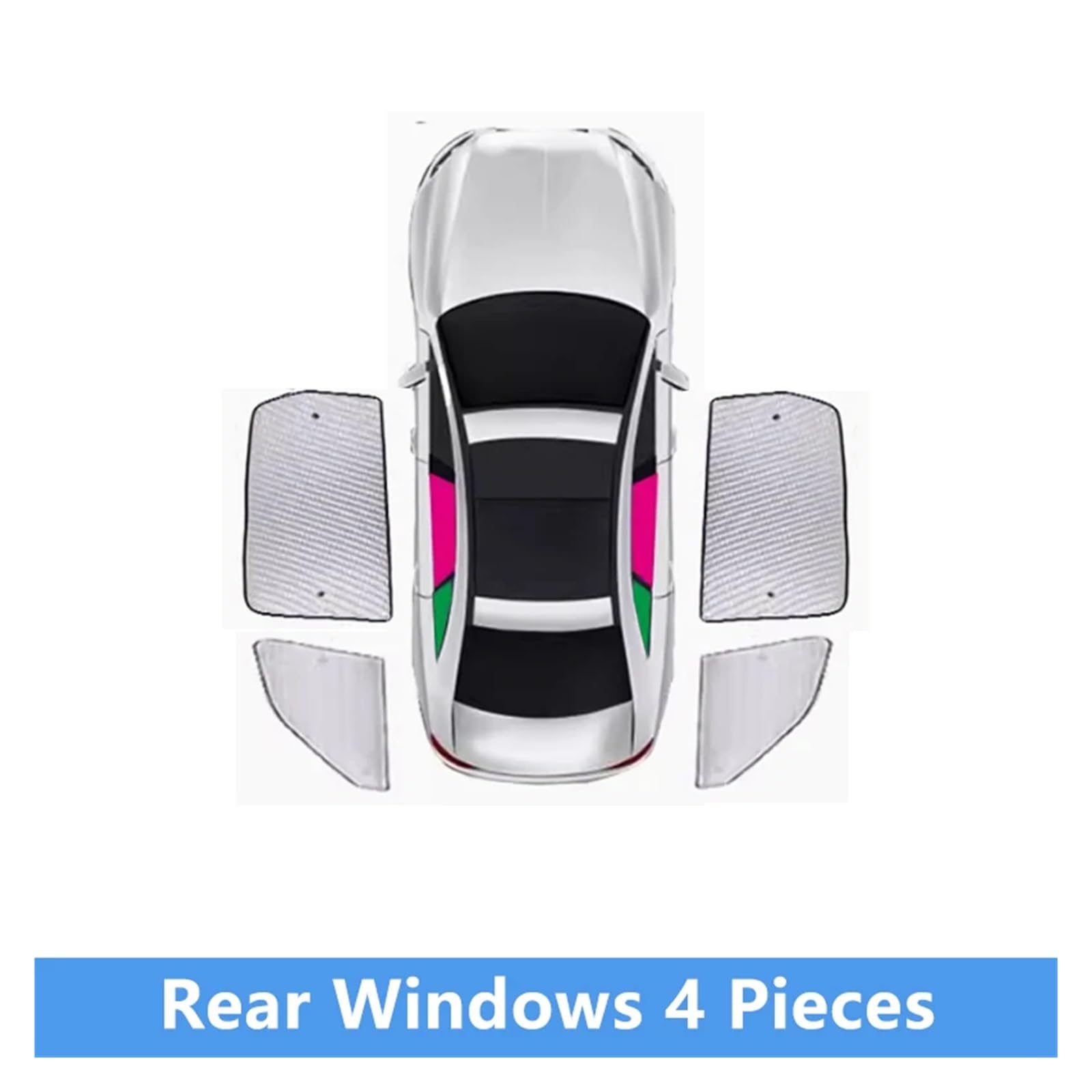 Parasol Luna Coche Para Toyota Para Sienna XL30 2011-2020 2015 MK3 Parasol Parabrisas Coche 8 Unidades Aislamiento Térmico Parasol Automático Parasol Automóvil(Rear windows)