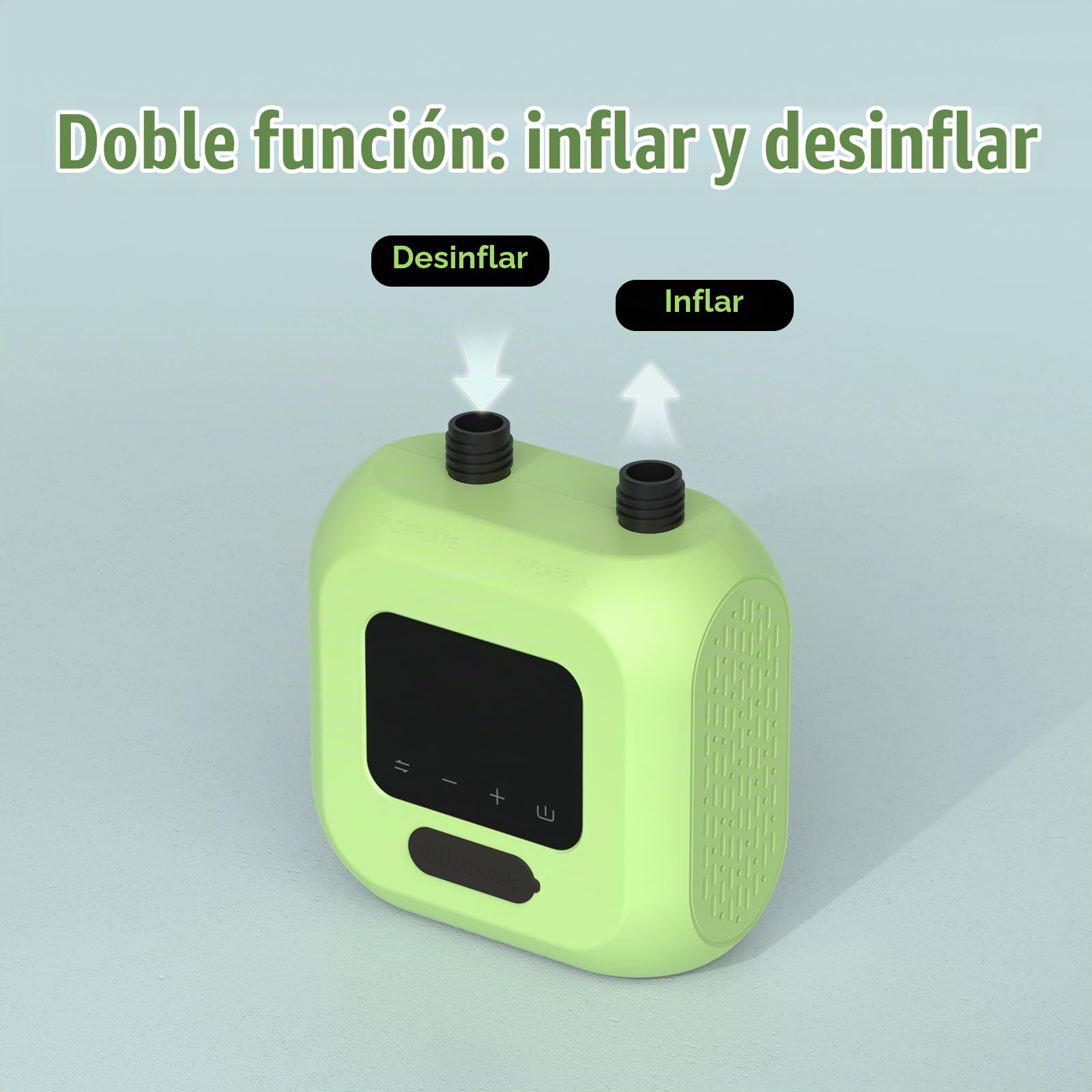 Bomba de aire eléctrica SUP con batería, bomba de tabla de remo recargable de alta presión de 20 PSI, inflado de doble etapa, apagado automático para kayak, alas de cometa, tiendas de campaña